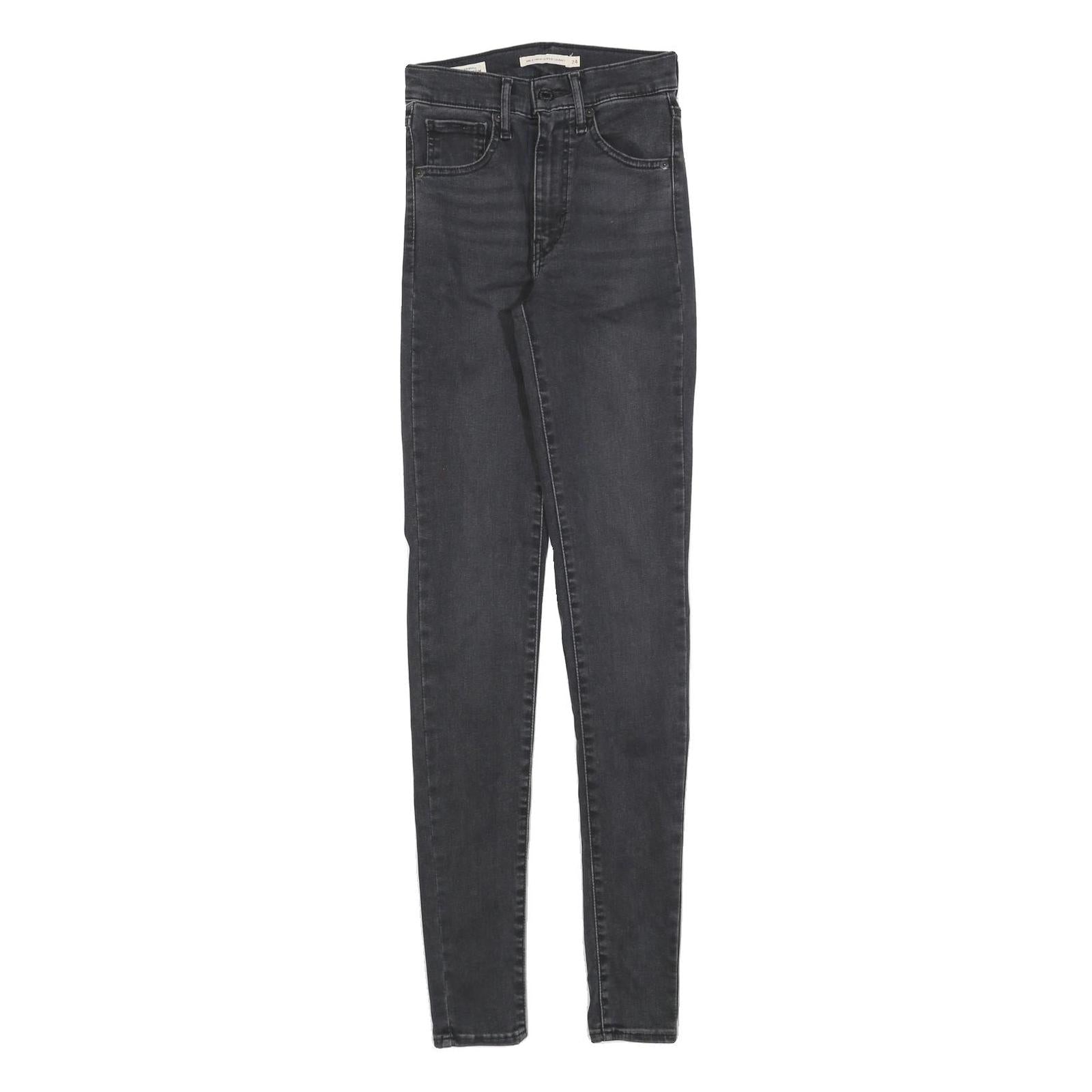 LEVI'S Womens Jeans Black Slim Skinny Denim Light W24 L32 Stylish Zip Closure Refurbished - N/A refurbished available on Cerqular
