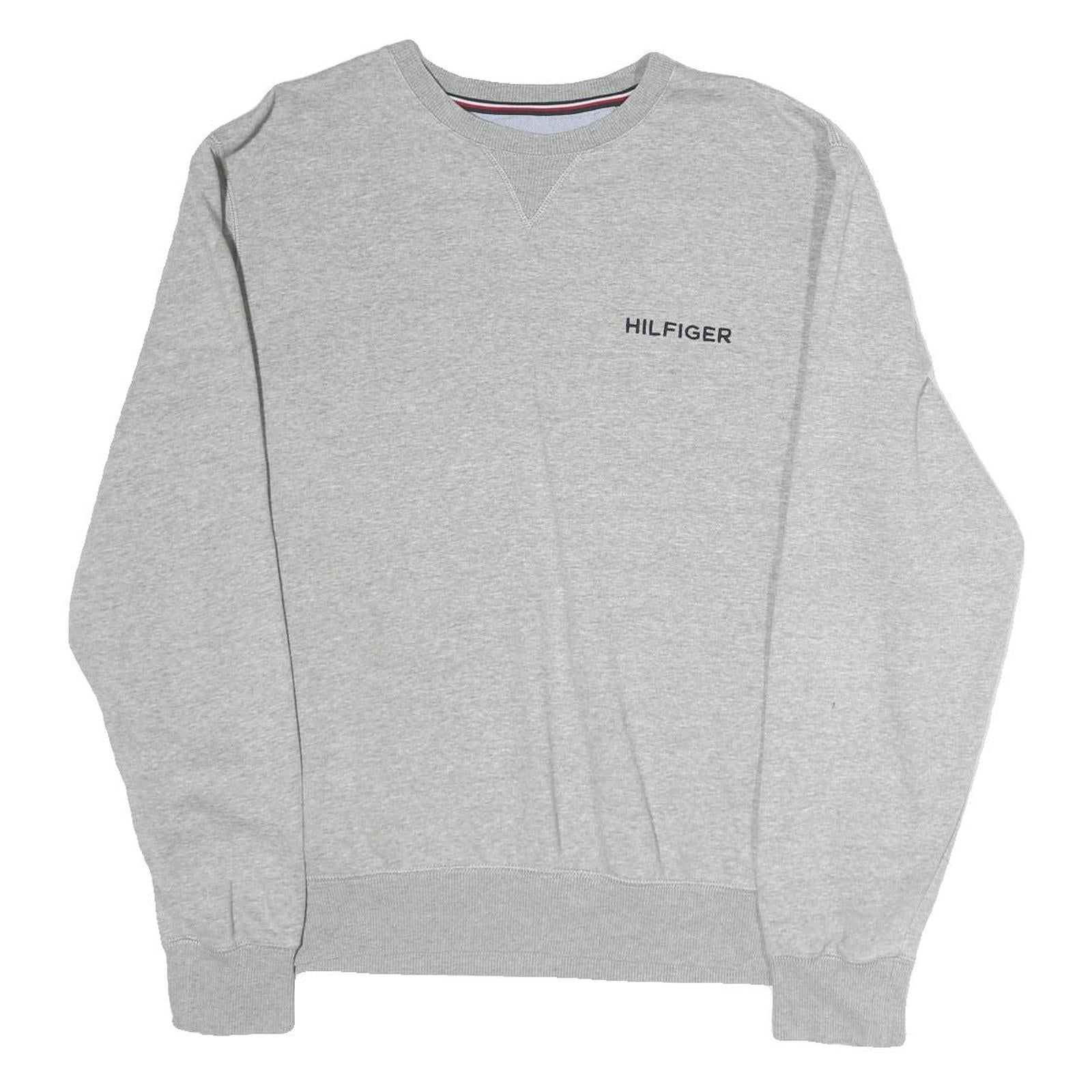 TOMMY HILFIGER Mens Grey Crew Neck M Cotton Sweatshirt Casual Pullover Refurbished - N/A refurbished available on Cerqular