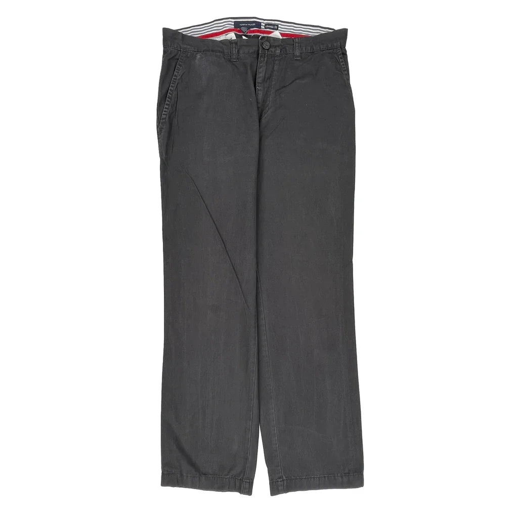 Tommy Hilfiger Chinos - 34W 32L Grey Cotton Refurbished - Thrifted (note: this is a term often used to describe second- refurbished available on Cerqular