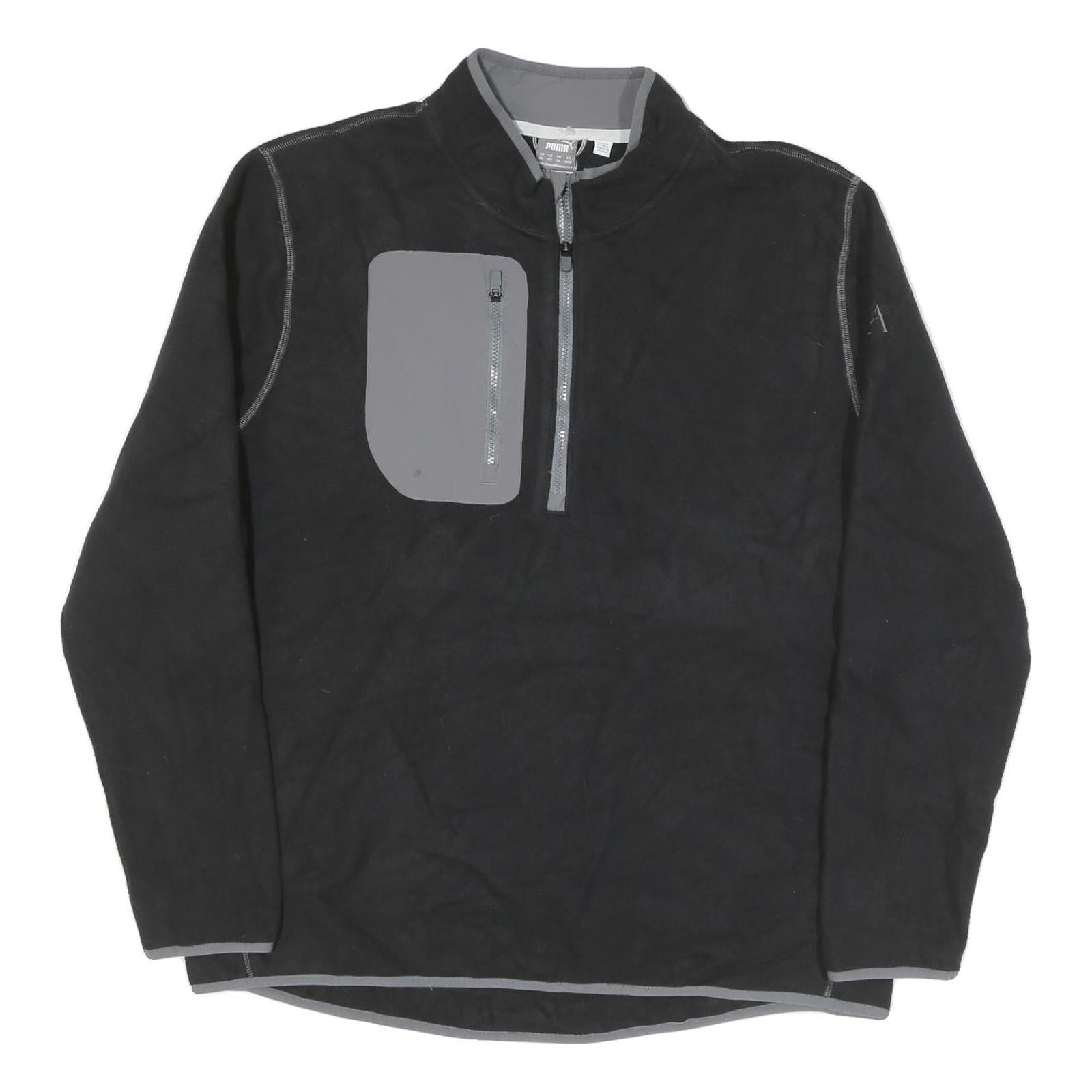 PUMA Mens Black Polyester Blend Pullover Plain Crew Neck Basic Knit 3XL Refurbished - N/A refurbished available on Cerqular