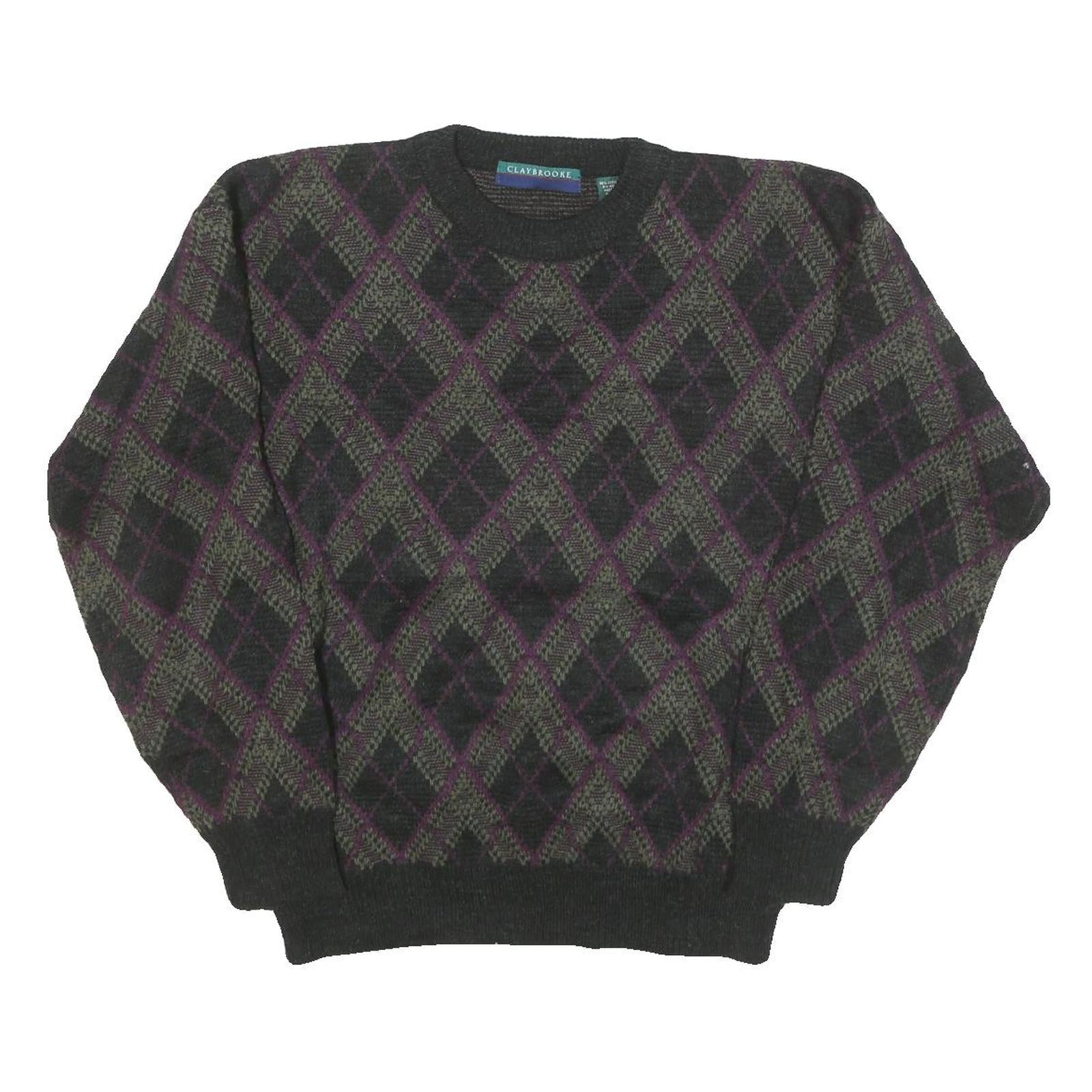 Buy CLAY BROOKE Mens Green & Purple Patterned Jumper Crew Neck Basic Knit M Warm Refurbished - $27.29 CLAY BROOKE Mens Green & Purple Patterned Jumper Crew Neck Basic Knit M Warm Refurbished - N/A refurbished available on Cerqular