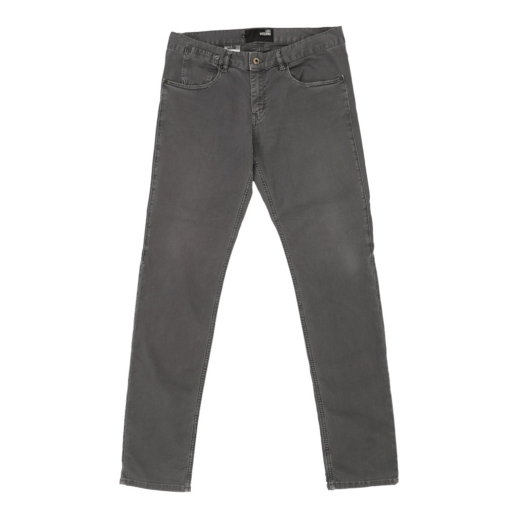Love Moschino Jeans - 33W UK 12 Grey Cotton | Size: UK 12 Refurbished - N/A (Preloved Designer is not a specific brand, it refurbished available on Cerqular