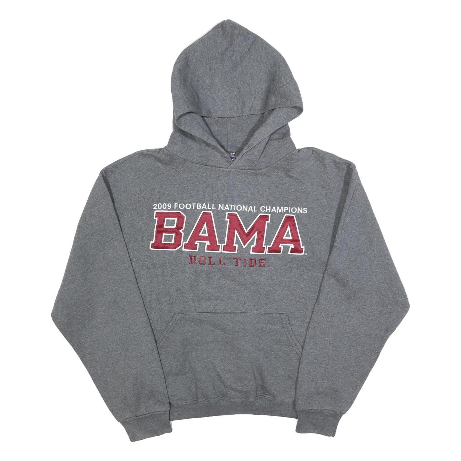 RUSSELL ATHLETIC Mens Grey Bama Football National Champions Hoodie S Cotton Refurbished - N/A refurbished available on Cerqular