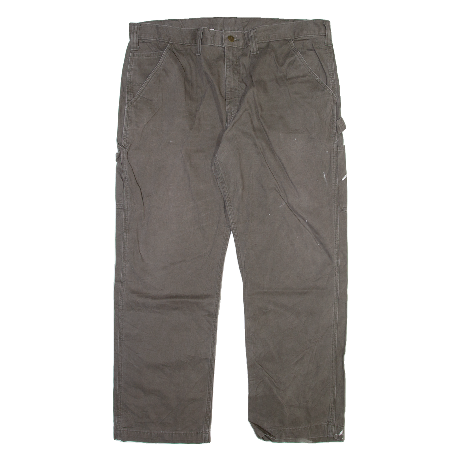 CARHARTT Carpenter Mens Trousers Grey Relaxed Straight W40 L30 Refurbished - N/A refurbished available on Cerqular