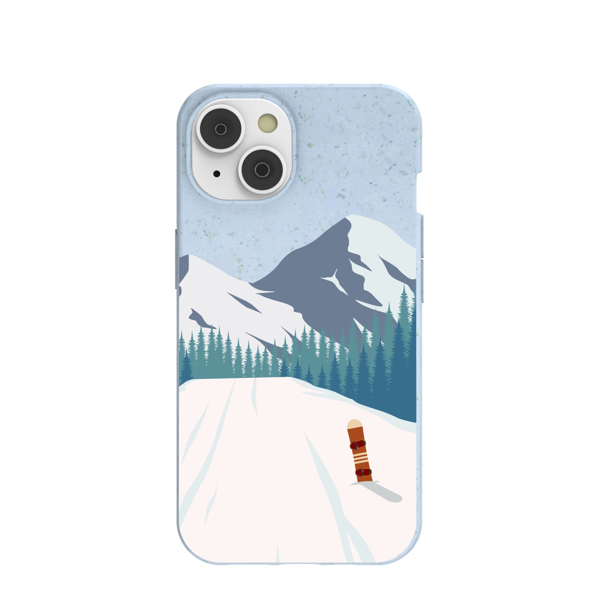 Powder Blue Shredding Peaks iPhone 14/16e Case Refurbished - Pela Case refurbished available on Cerqular