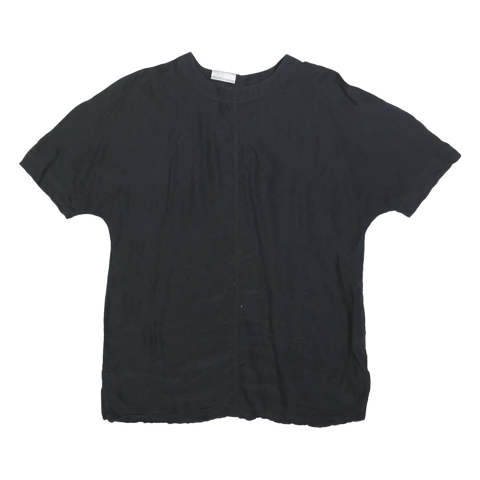 SERGIO CASSINI Womens Black Silk Shift Dress Short Sleeve UK S Elegant Refurbished - N/A refurbished available on Cerqular