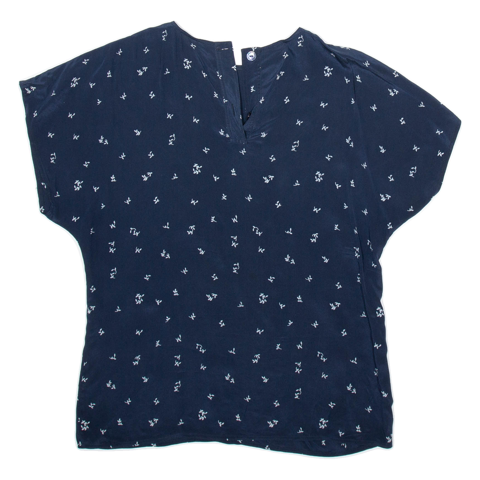 Womens Printed Blouse Blue Crazy Pattern M Refurbished - N/A refurbished available on Cerqular
