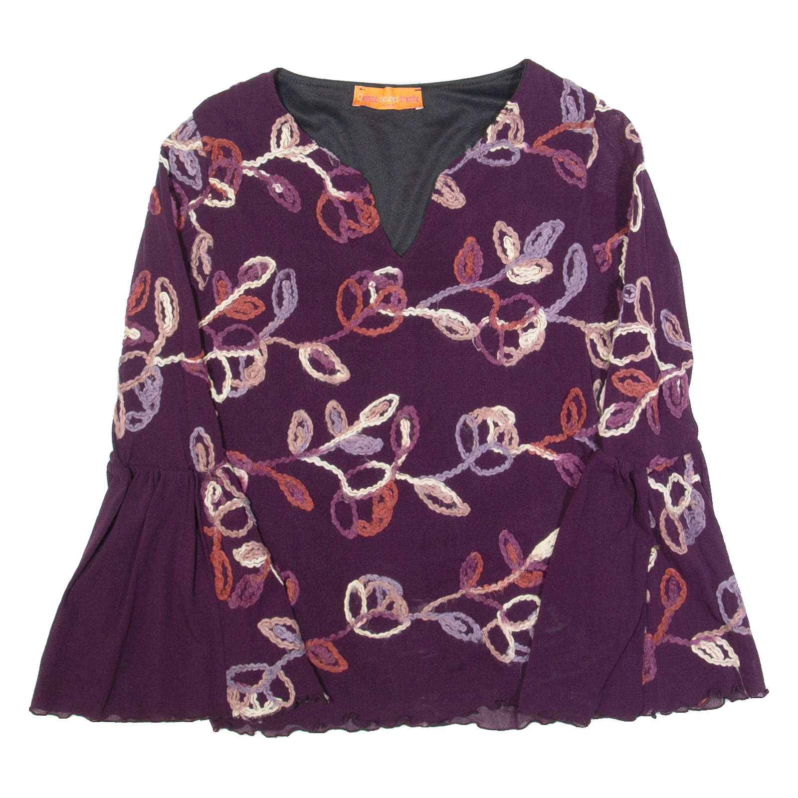 Buy QUINZE HEURES TRENTE Womens Bardot Top Purple V-Neck Long Sleeve Floral M Refurbished - $15.59 QUINZE HEURES TRENTE Womens Bardot Top Purple V-Neck Long Sleeve Floral M Refurbished - N/A refurbished available on Cerqular