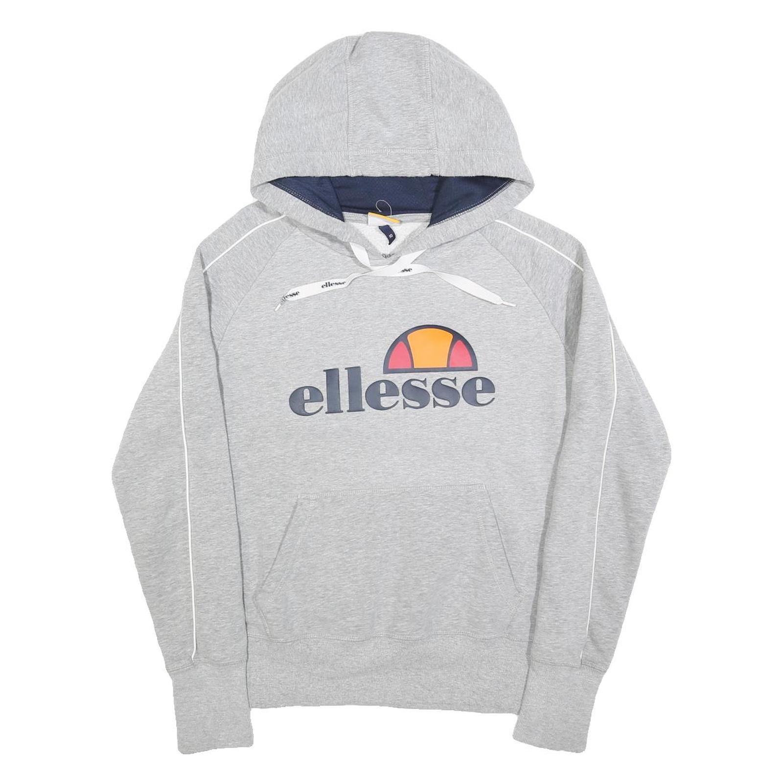 ELLESSE Womens Grey Pullover Hoodie UK 10 Cotton Blend Sport Casual Sweatshirt Refurbished - N/A refurbished available on Cerqular