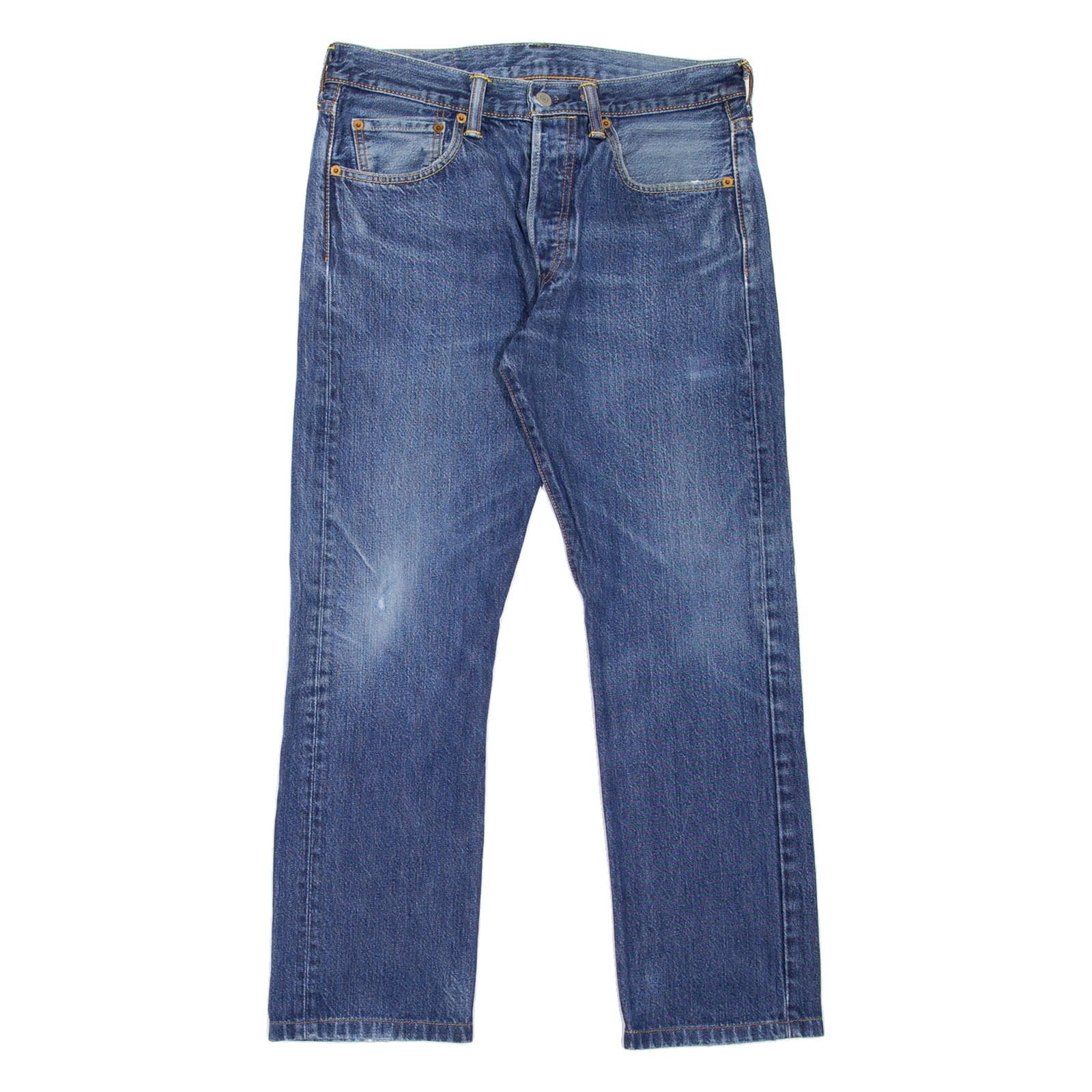 LEVI'S 501 Jeans Mens Blue Regular Straight Stone Wash W31 L27 Refurbished - N/A refurbished available on Cerqular