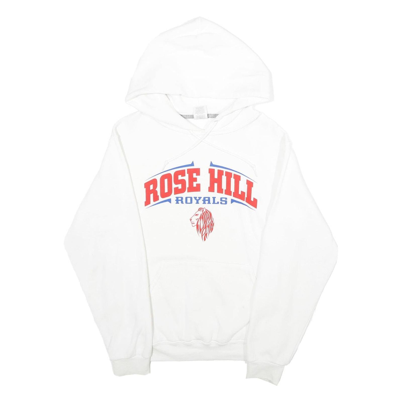 RUSSELL ATHLETIC Mens White Rose Hill Royals Pullover Hoodie S Printed Cotton Refurbished - N/A refurbished available on Cerqular