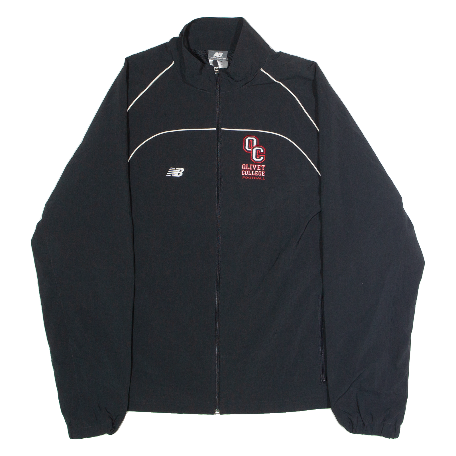 NEW BALANCE Olivet College Football Mens Windbreaker Jacket Black USA L Refurbished - N/A refurbished available on Cerqular