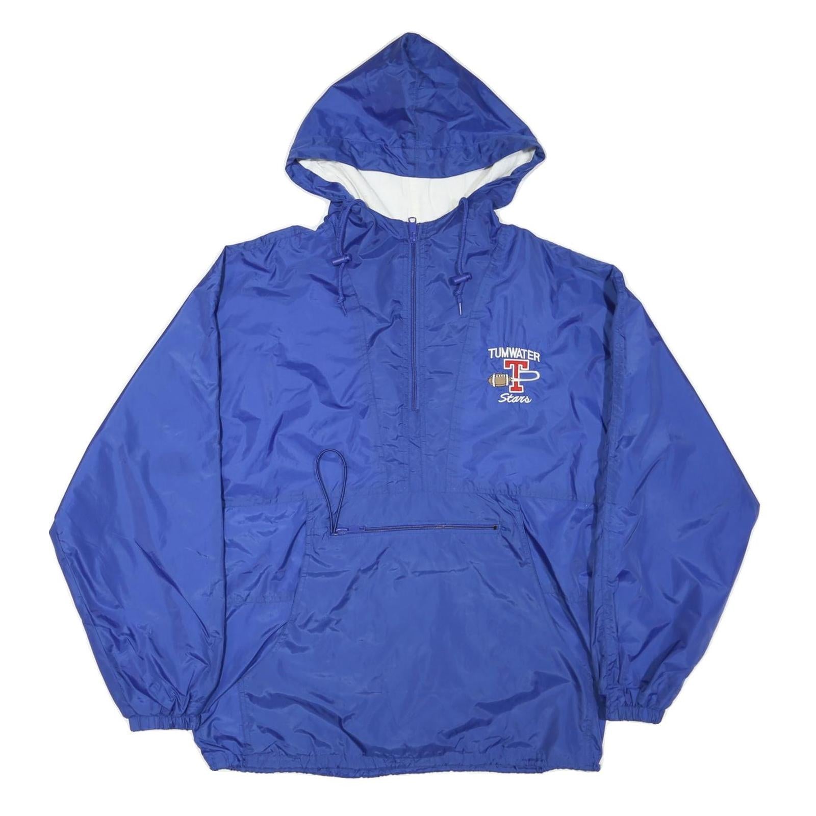 PORT AND COMPANY Mens Blue Jacket M Nylon Plain Hooded Zip Sportswear Refurbished - N/A refurbished available on Cerqular