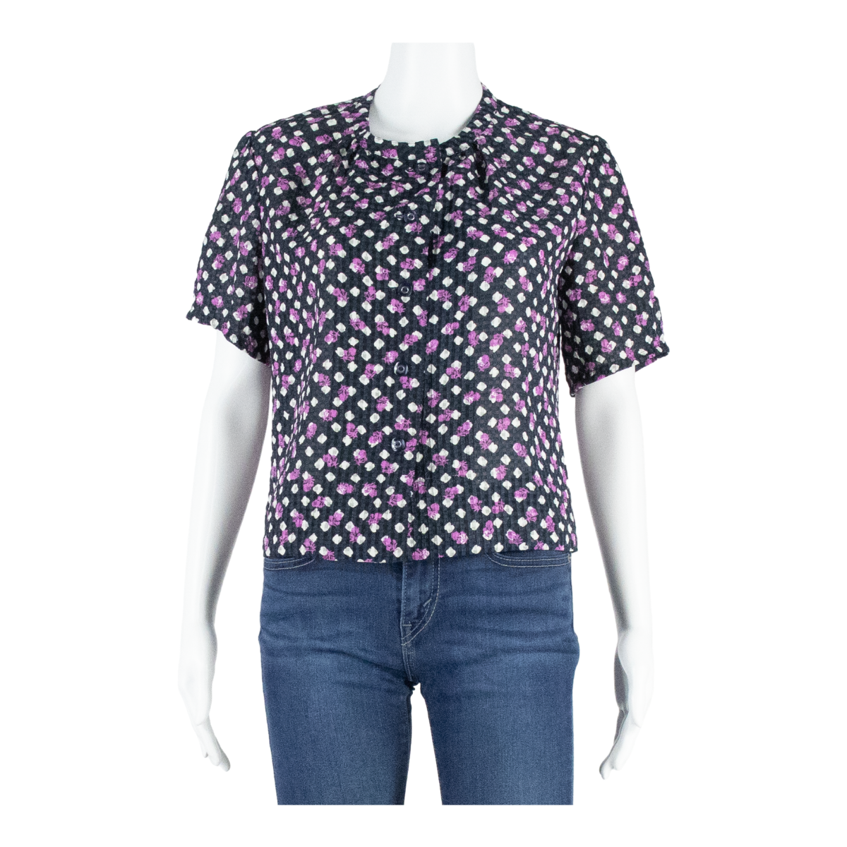 Buy Womens Printed Blouse Purple Floral M Refurbished - $16.89 Womens Printed Blouse Purple Floral M Refurbished - N/A refurbished available on Cerqular