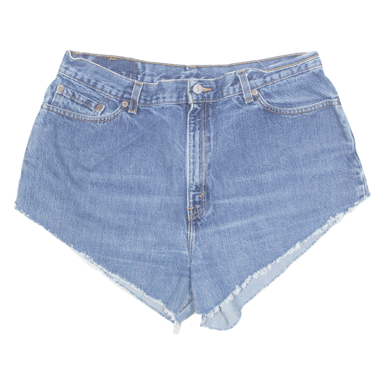 LEVI'S 550 Cut Off Womens Denim Shorts Blue L W35 Refurbished - N/A refurbished available on Cerqular