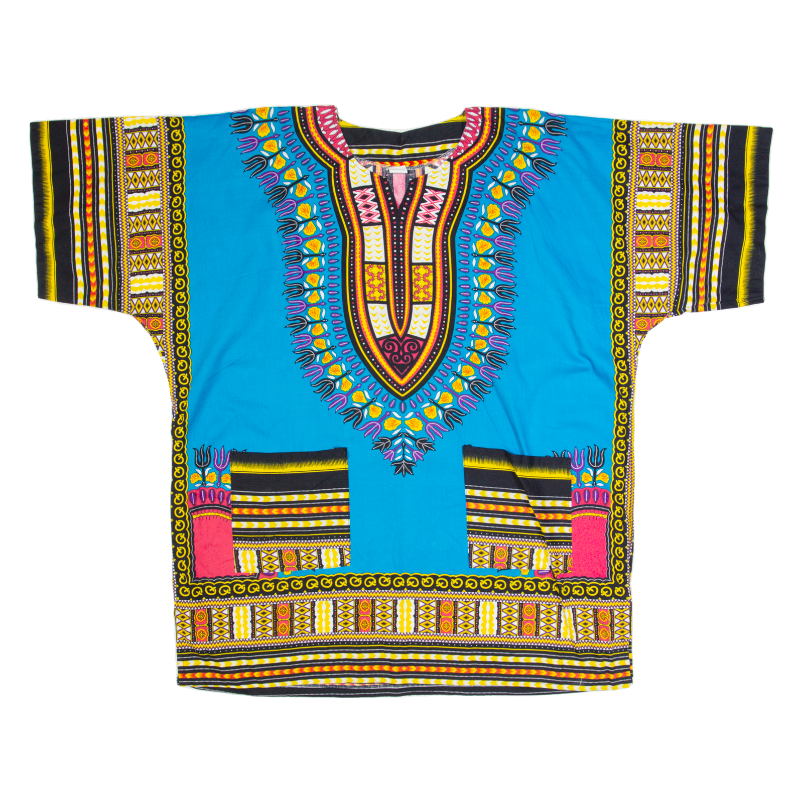 Tribal Pattern Womens Shift Dress Blue Short Sleeve Knee Length M Refurbished - N/A refurbished available on Cerqular
