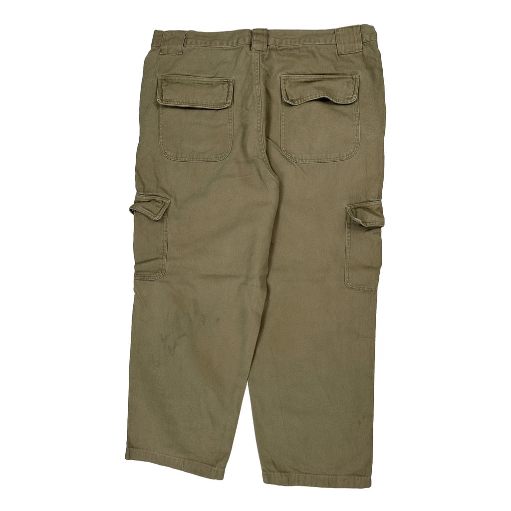 Cabelas Cargo Trousers - 40W 21L Khaki Cotton Refurbished - Thrifted (note: this is a term often used to describe second- refurbished available on Cerqular