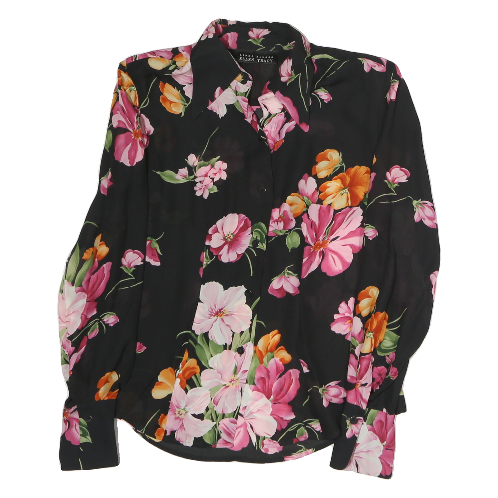 Buy ELLEN TRACY Womens Black & Pink Floral Shirt M Elegant Polyester Button Down Refurbished - $16.89 ELLEN TRACY Womens Black & Pink Floral Shirt M Elegant Polyester Button Down Refurbished - N/A refurbished available on Cerqular