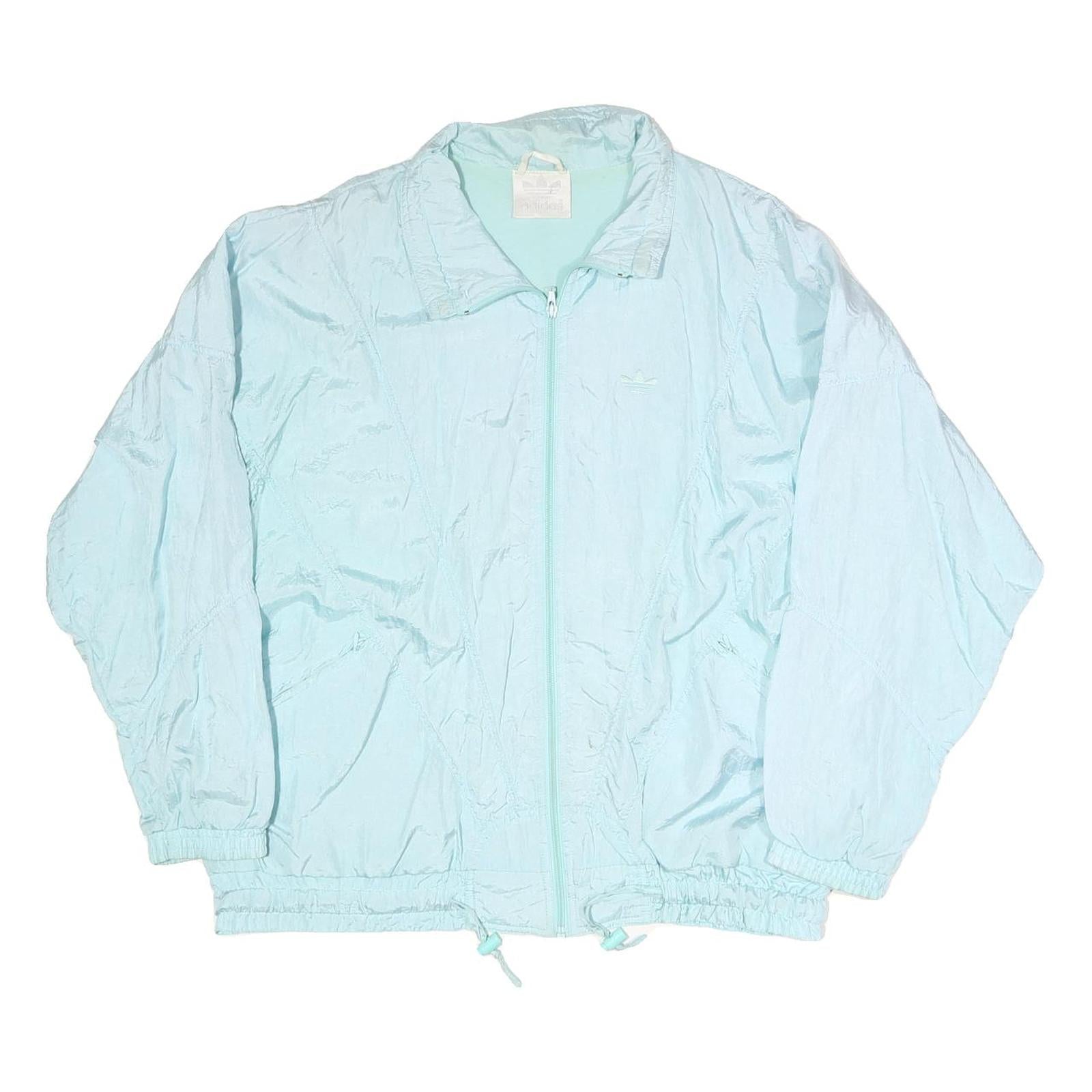 ADIDAS Womens Light Blue Jacket L Polyester Plain Zip Athletic Casual Sportswear Refurbished - N/A refurbished available on Cerqular