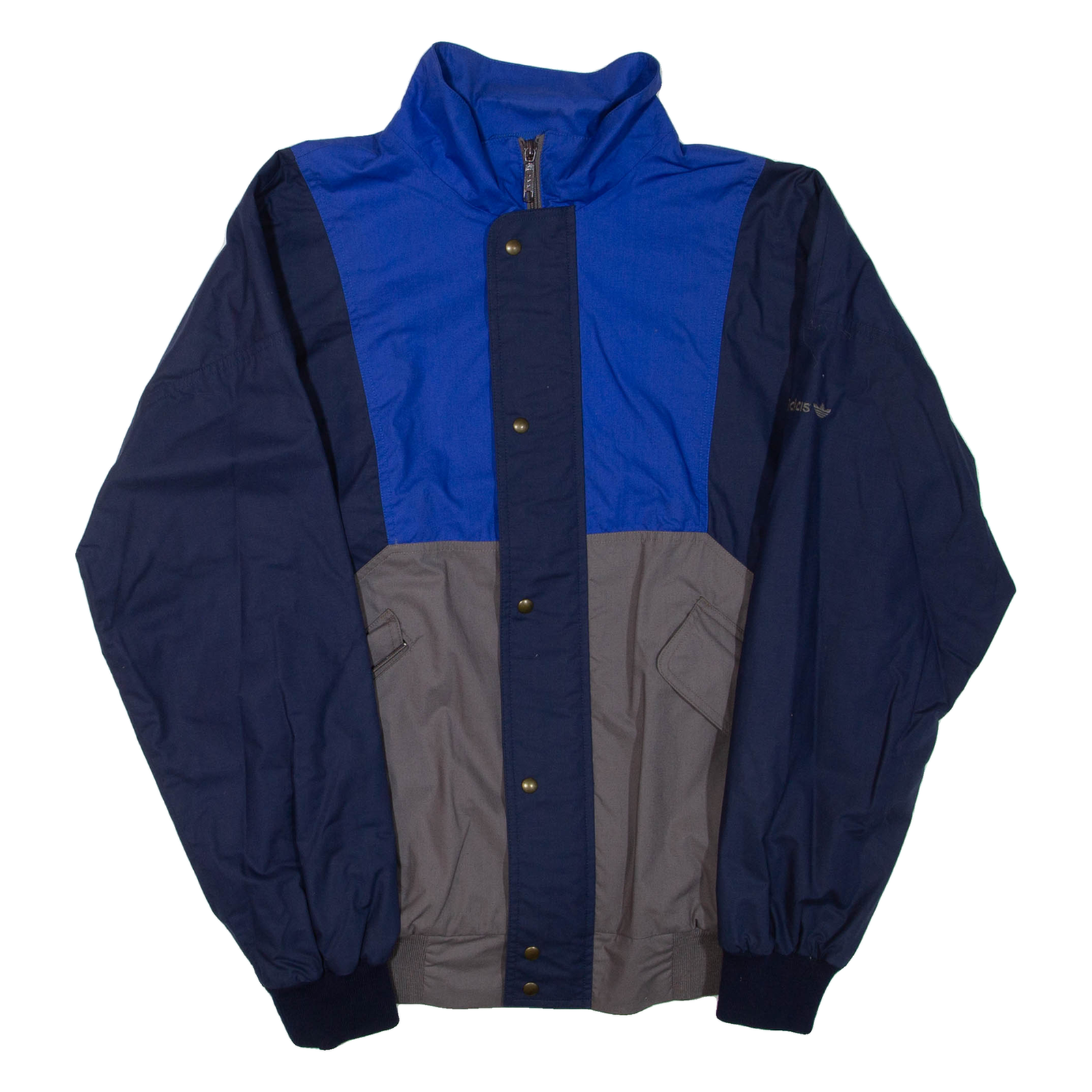 ADIDAS Mens Jacket Blue Colourblock L Refurbished - N/A refurbished available on Cerqular