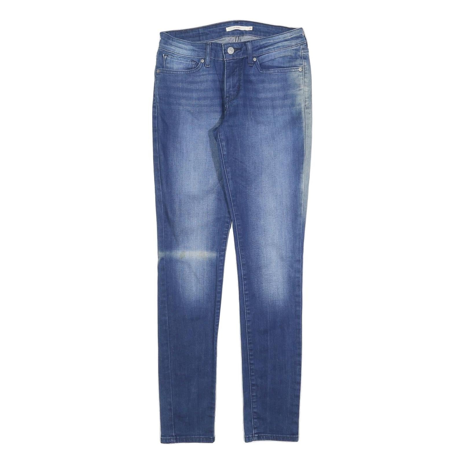 LEVI'S 711 Womens Slim Blue Denim Medium Wash W28 L31 Slim Fit Zip Fly Jeans Refurbished - N/A refurbished available on Cerqular