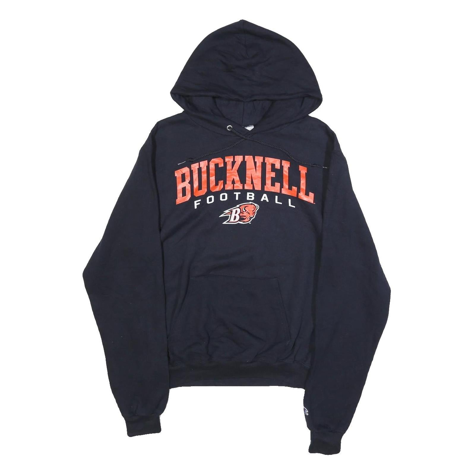 CHAMPION Mens Navy Bucknell Football Hoodie S Cotton Blend Casual Pullover Refurbished - N/A refurbished available on Cerqular
