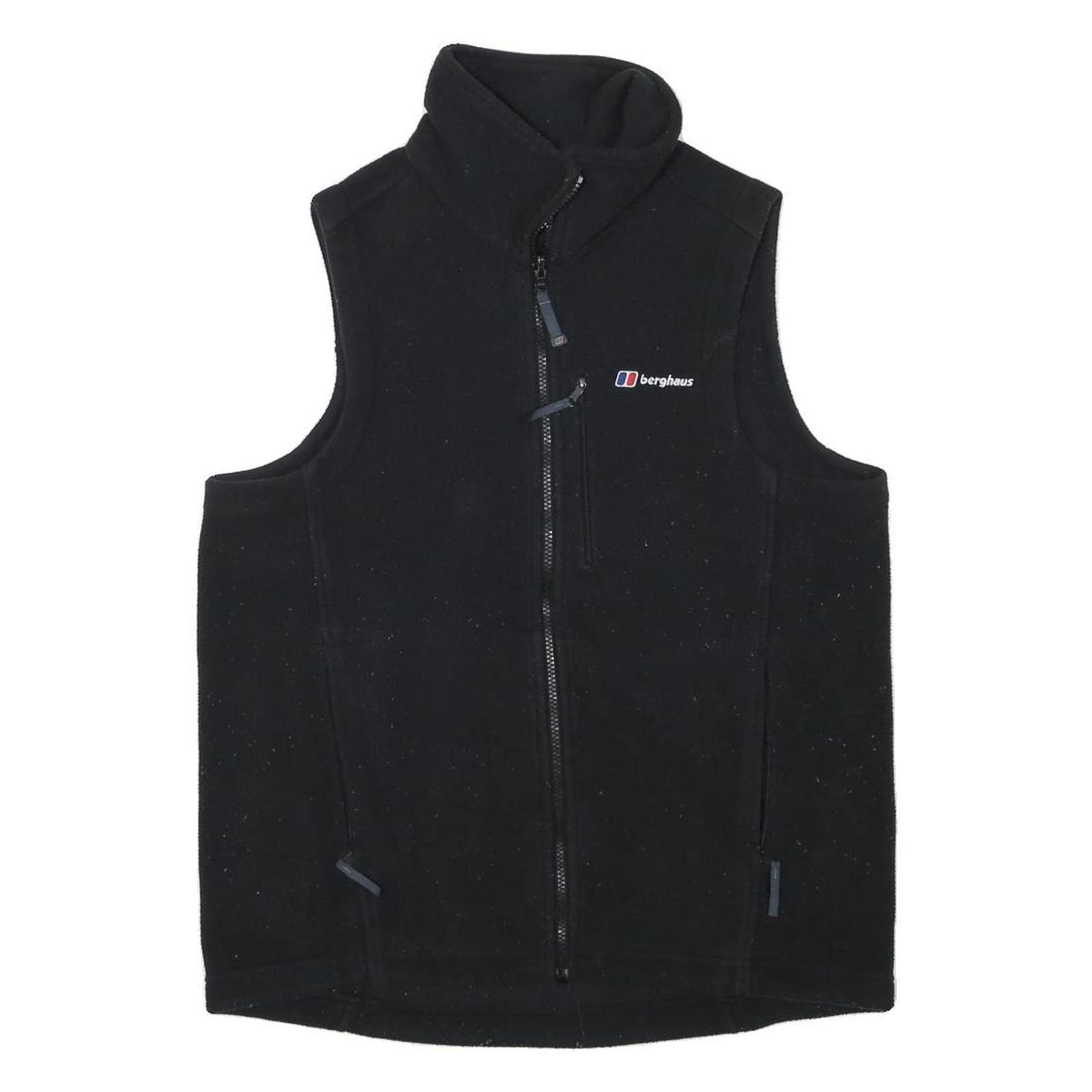 BERGHAUS Mens Black Fleece Waistcoat M Polyester Blend Zip Outdoor Vest Refurbished - N/A refurbished available on Cerqular