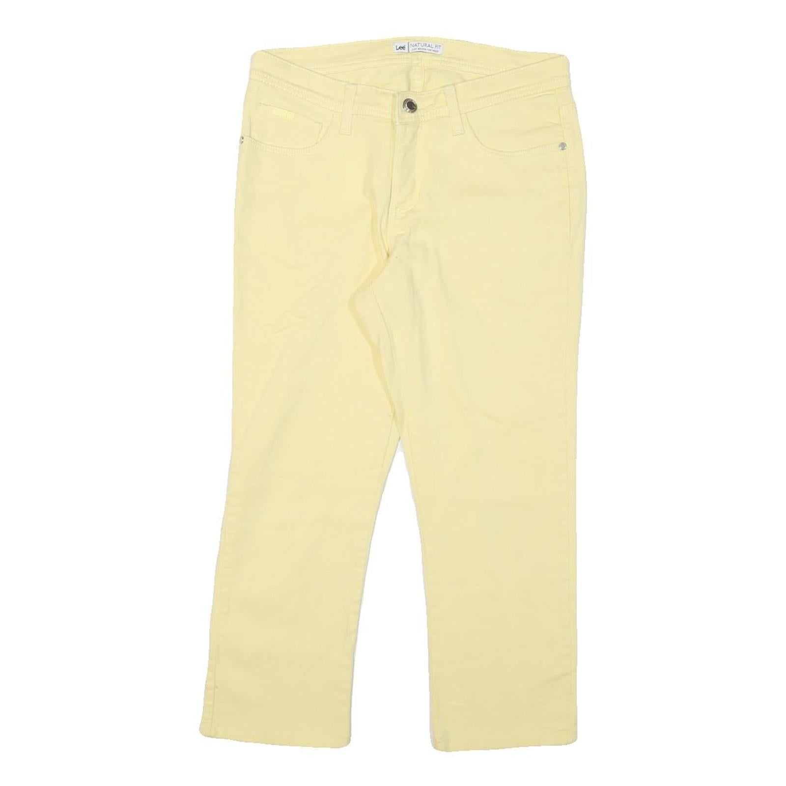 LEE Womens Regular Fit Yellow Cotton Blend Denim Jeans W30 L29 Zip Pocket Refurbished - N/A refurbished available on Cerqular