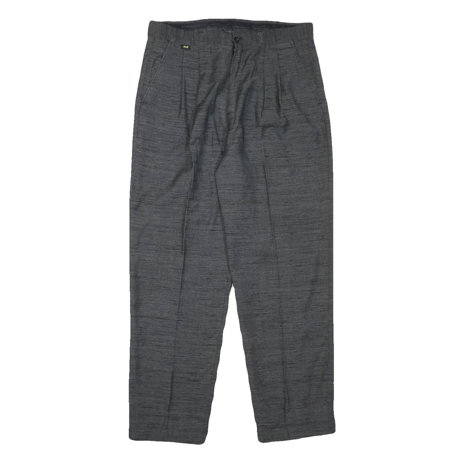 S.W.J Mens Cotton Blend Grey Regular Fit Straight Leg Trousers W32 L29 Classic Refurbished - N/A refurbished available on Cerqular