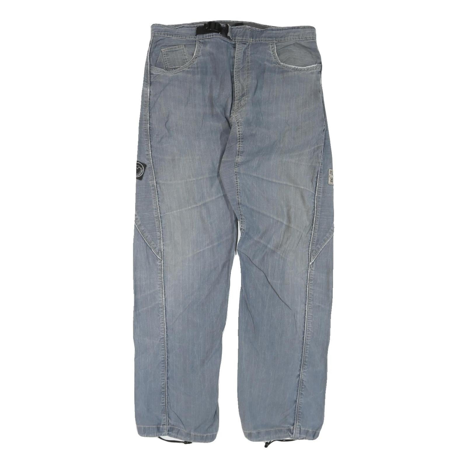 Womens Regular Fit Cotton Blend Blue Trousers W34 L32 Casual Straight Zip Refurbished - N/A refurbished available on Cerqular