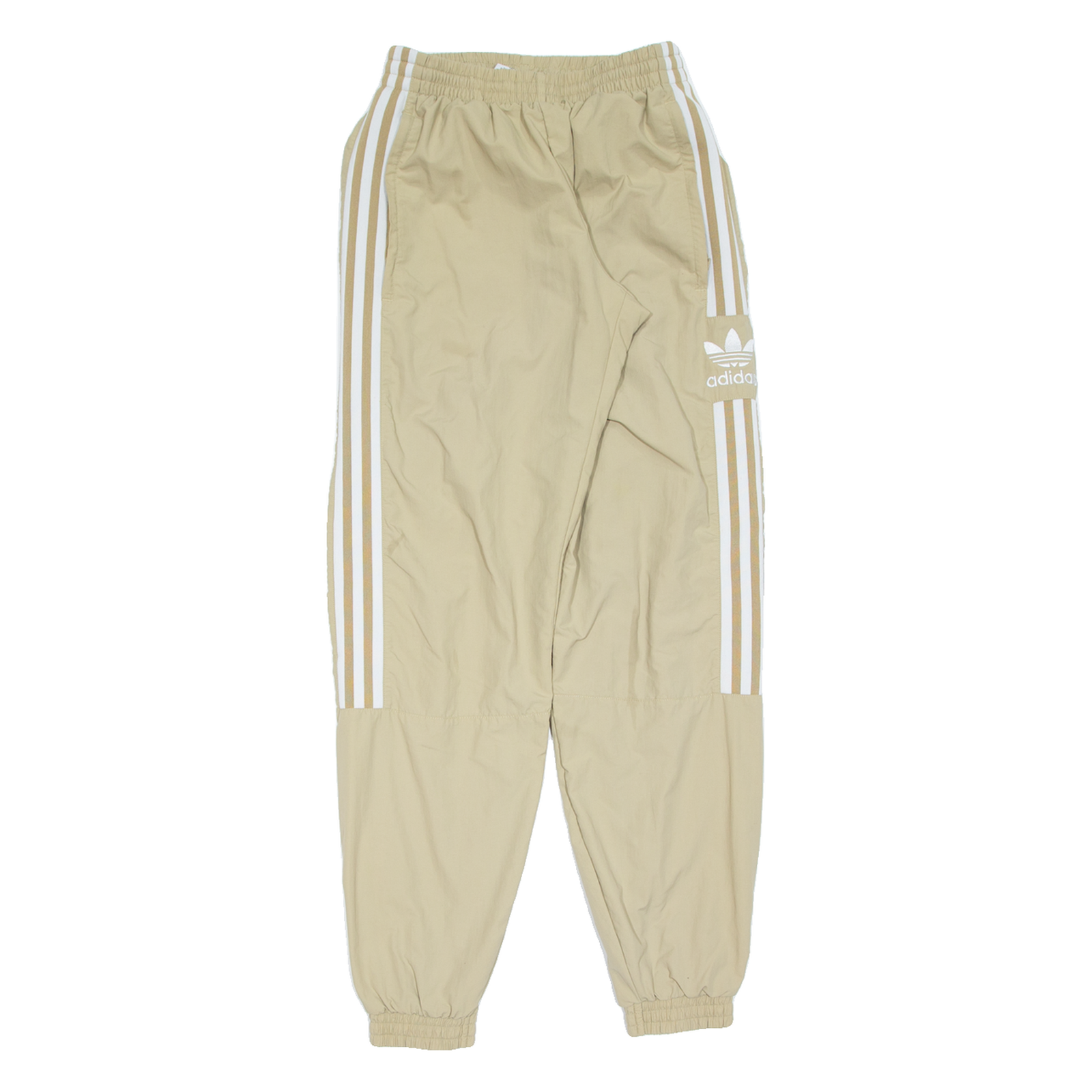 ADIDAS Womens Track Pants Beige Tapered XS W24 L31 Refurbished - N/A refurbished available on Cerqular