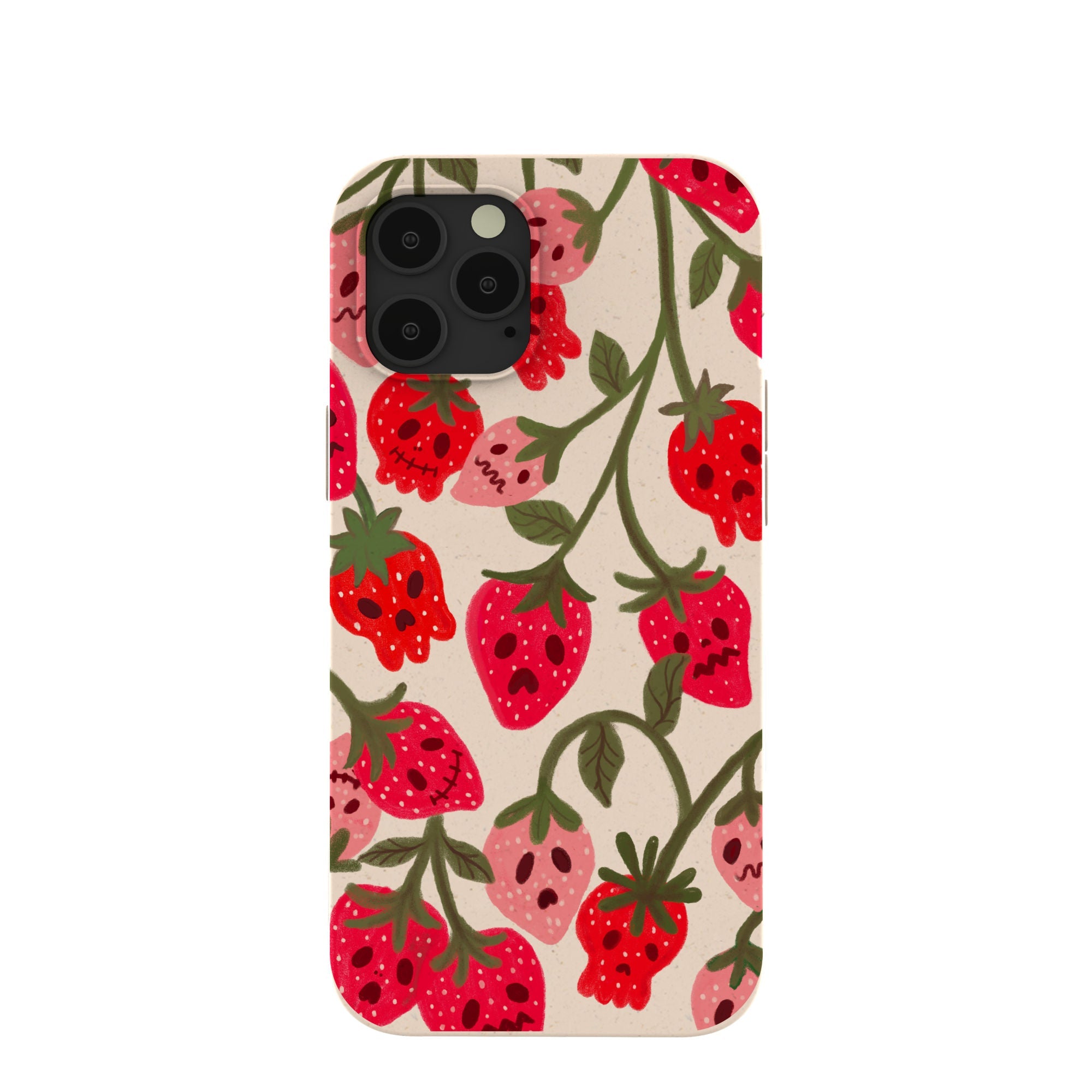 Seashell Strawboories iPhone 12 Pro Max Case Refurbished - Pela Case refurbished available on Cerqular