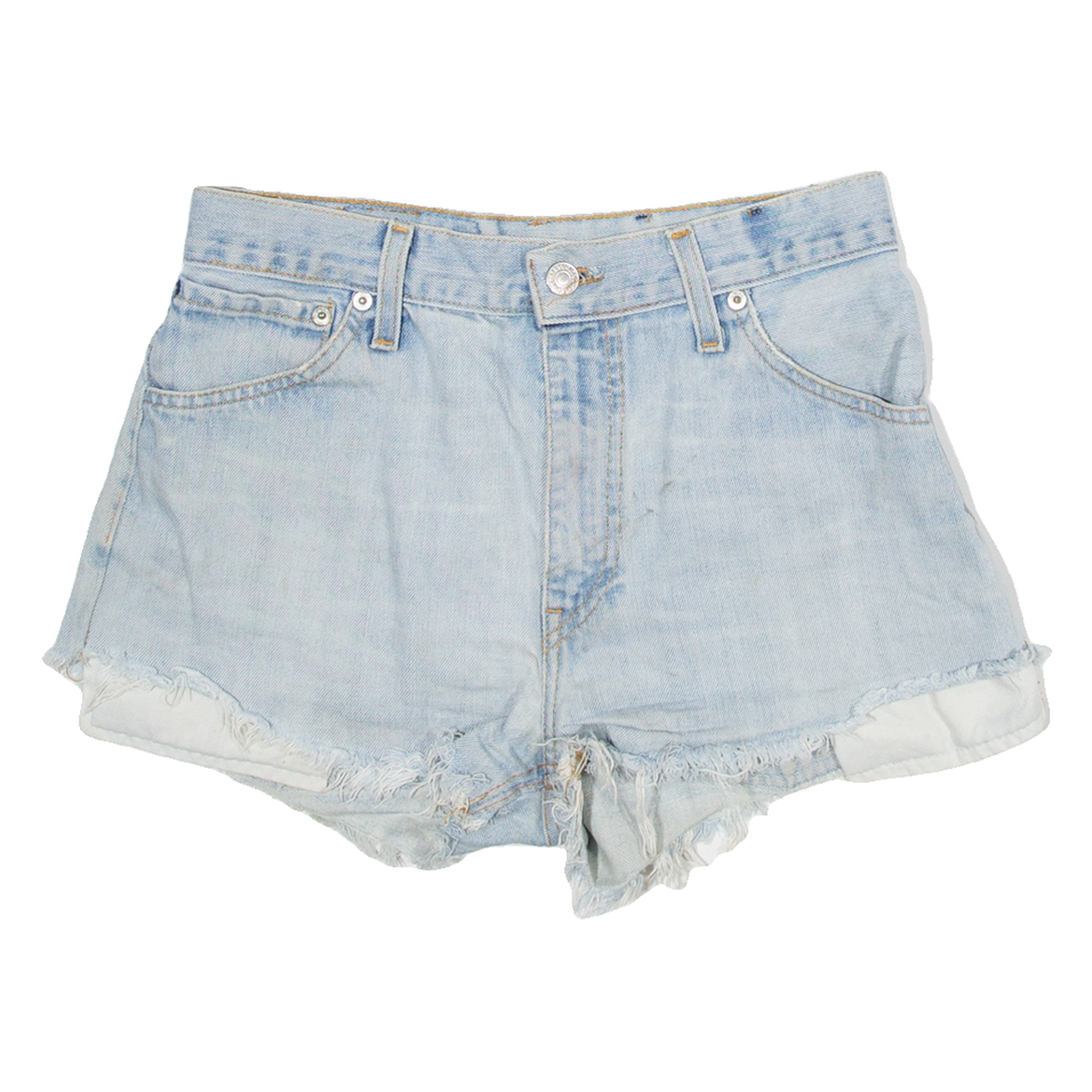 LEVI'S Womens Denim Shorts Blue S W28 Refurbished - N/A refurbished available on Cerqular