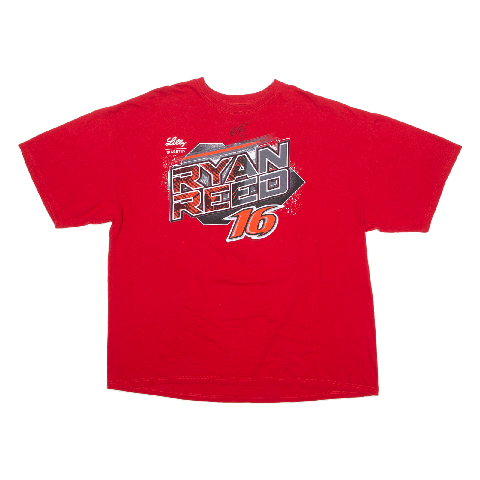 NASCAR Ryan Reed 16 SIGNED Mens T-Shirt Red USA 2XL Refurbished - N/A refurbished available on Cerqular