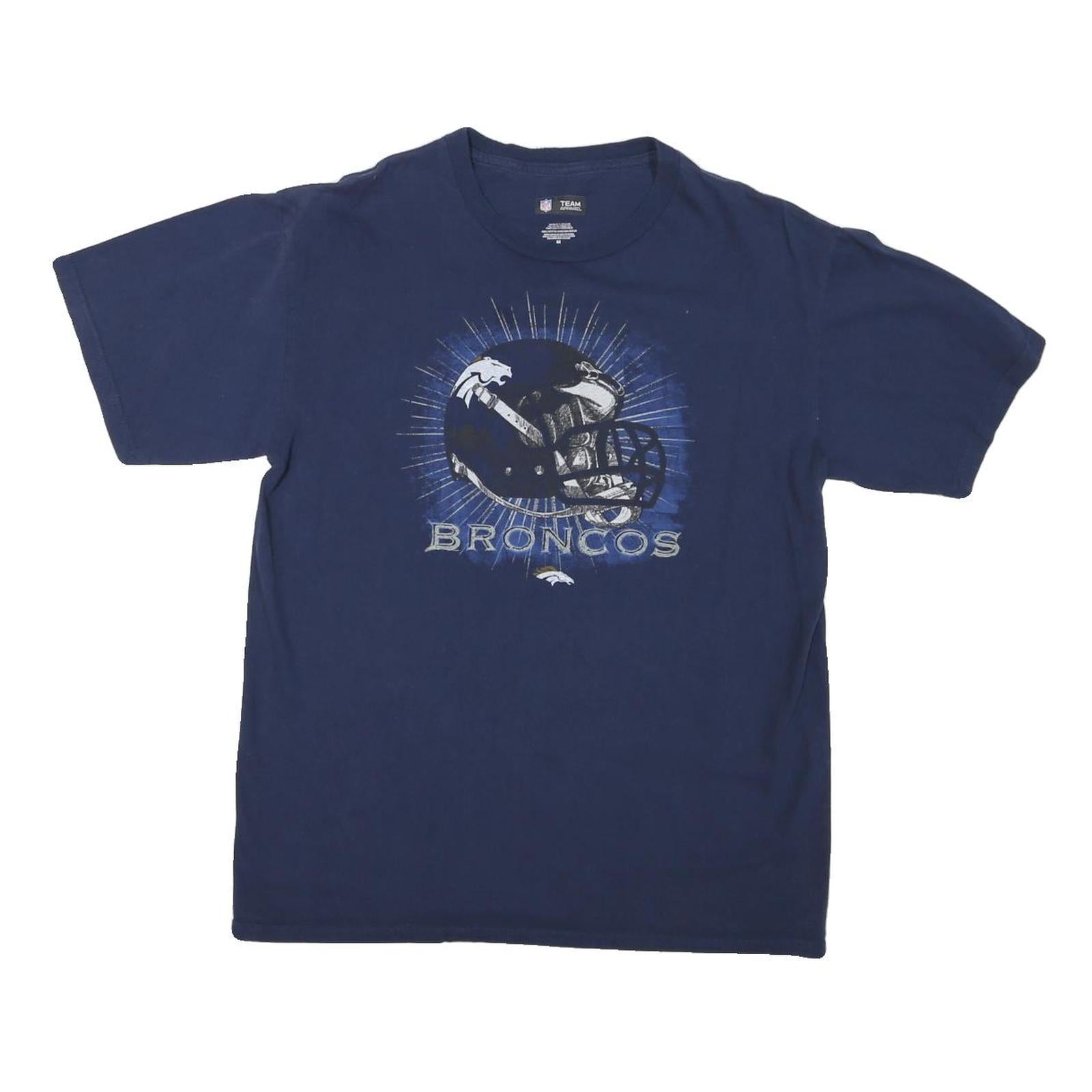NFL Mens Blue Denver Broncos Graphic T-Shirt M Short Sleeve Crew Neck Football Refurbished - N/A refurbished available on Cerqular