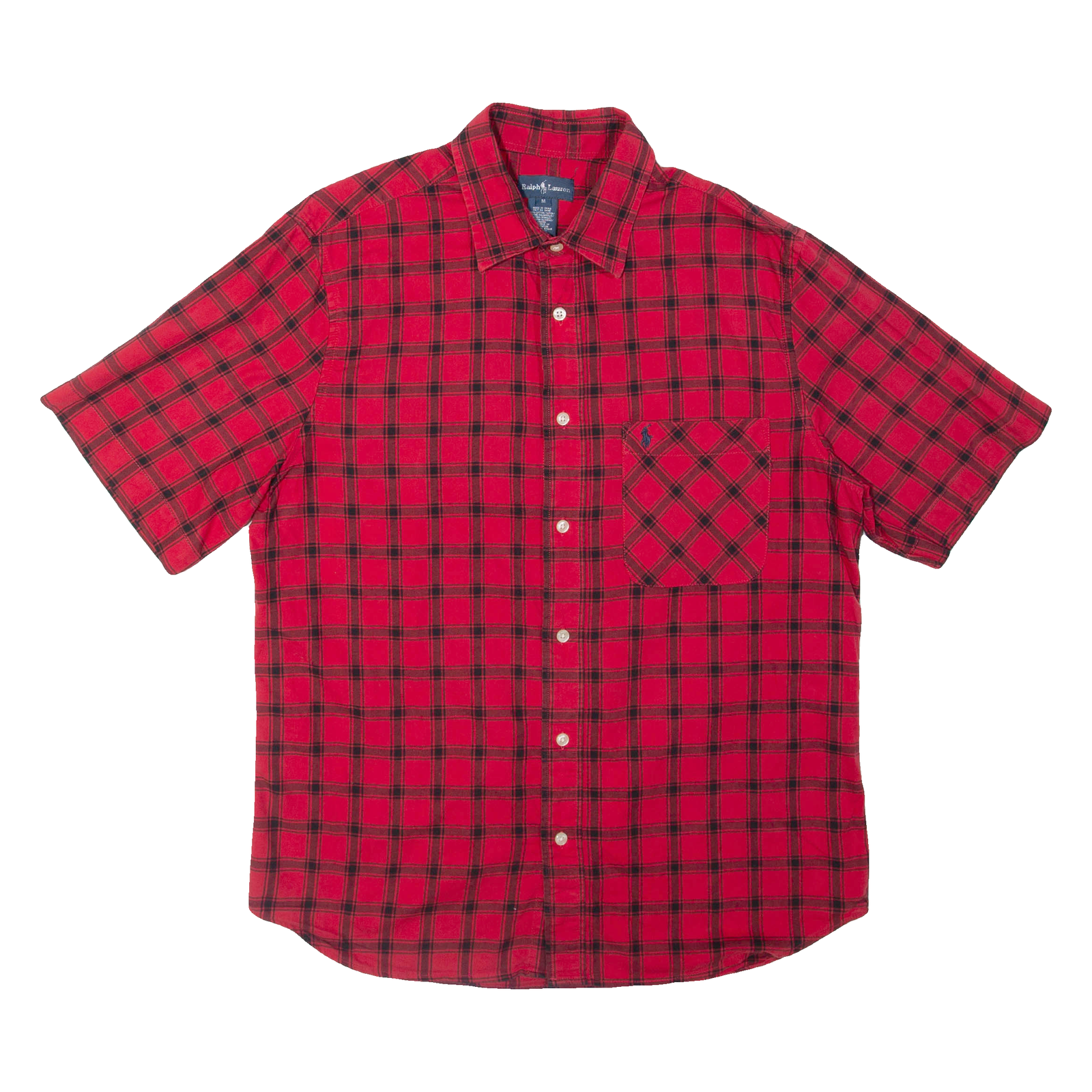 RALPH LAUREN Mens Shirt Red Plaid M Refurbished - N/A refurbished available on Cerqular