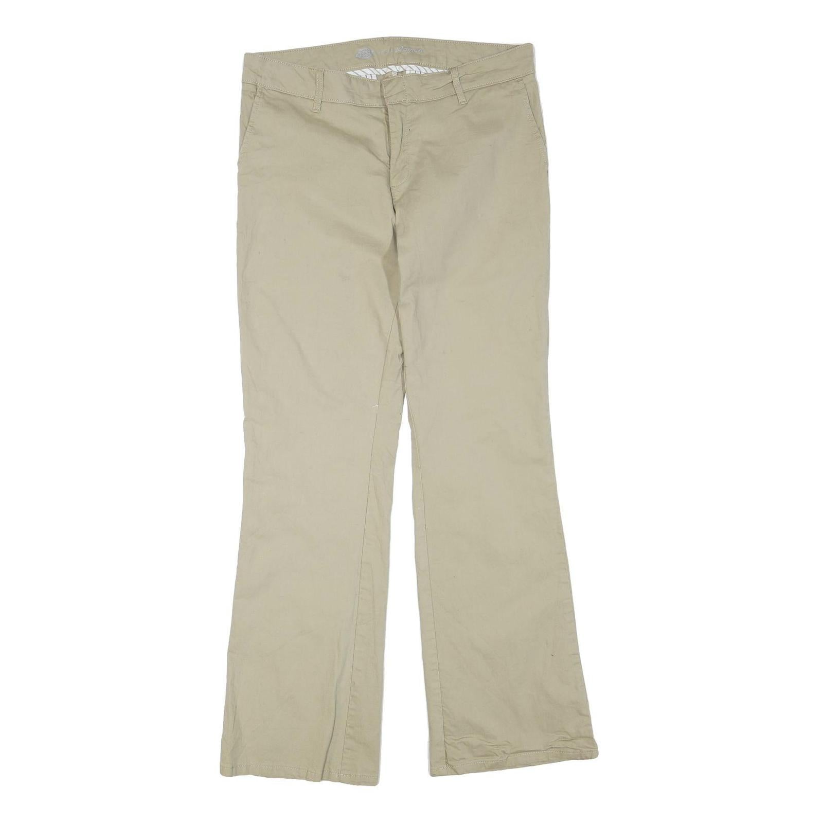 DICKIES Mens Beige Regular Fit Cotton Blend Trousers W34 L32 Workwear Zip Refurbished - N/A refurbished available on Cerqular
