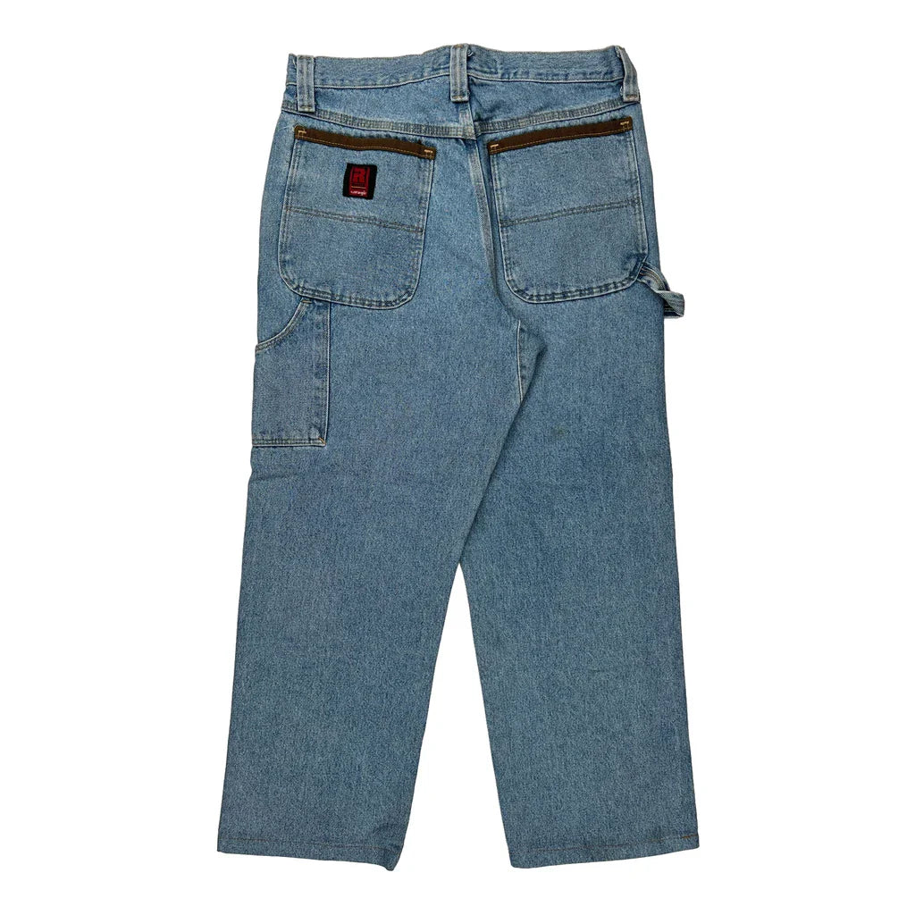 Wrangler Carpenter Jeans - 33W 30L Blue Cotton Refurbished - Thrifted (note: this is a term often used to describe second- refurbished available on Cerqular