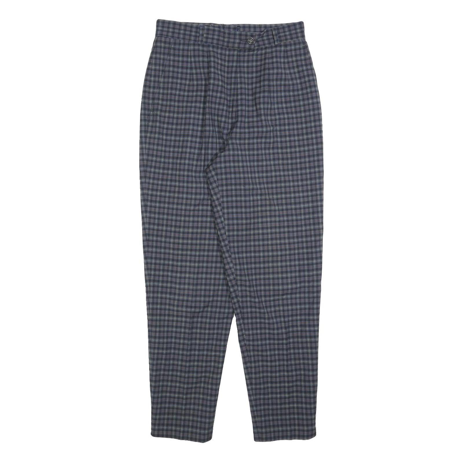 BIANCA Womens Wool Blend Grey Check Regular Fit Straight Trousers W28 L28 Refurbished - N/A refurbished available on Cerqular