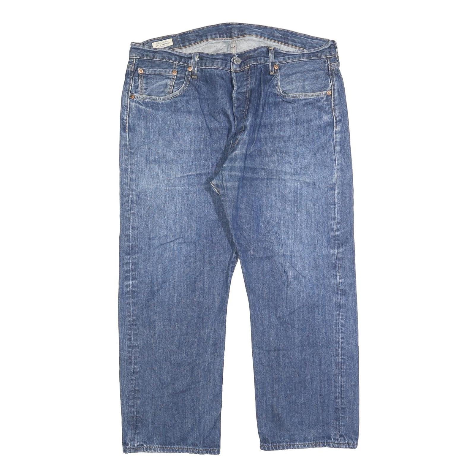 LEVI'S 501 Big E Mens Jeans Blue Regular Straight Denim Medium W38 L25 Classic Refurbished - N/A refurbished available on Cerqular