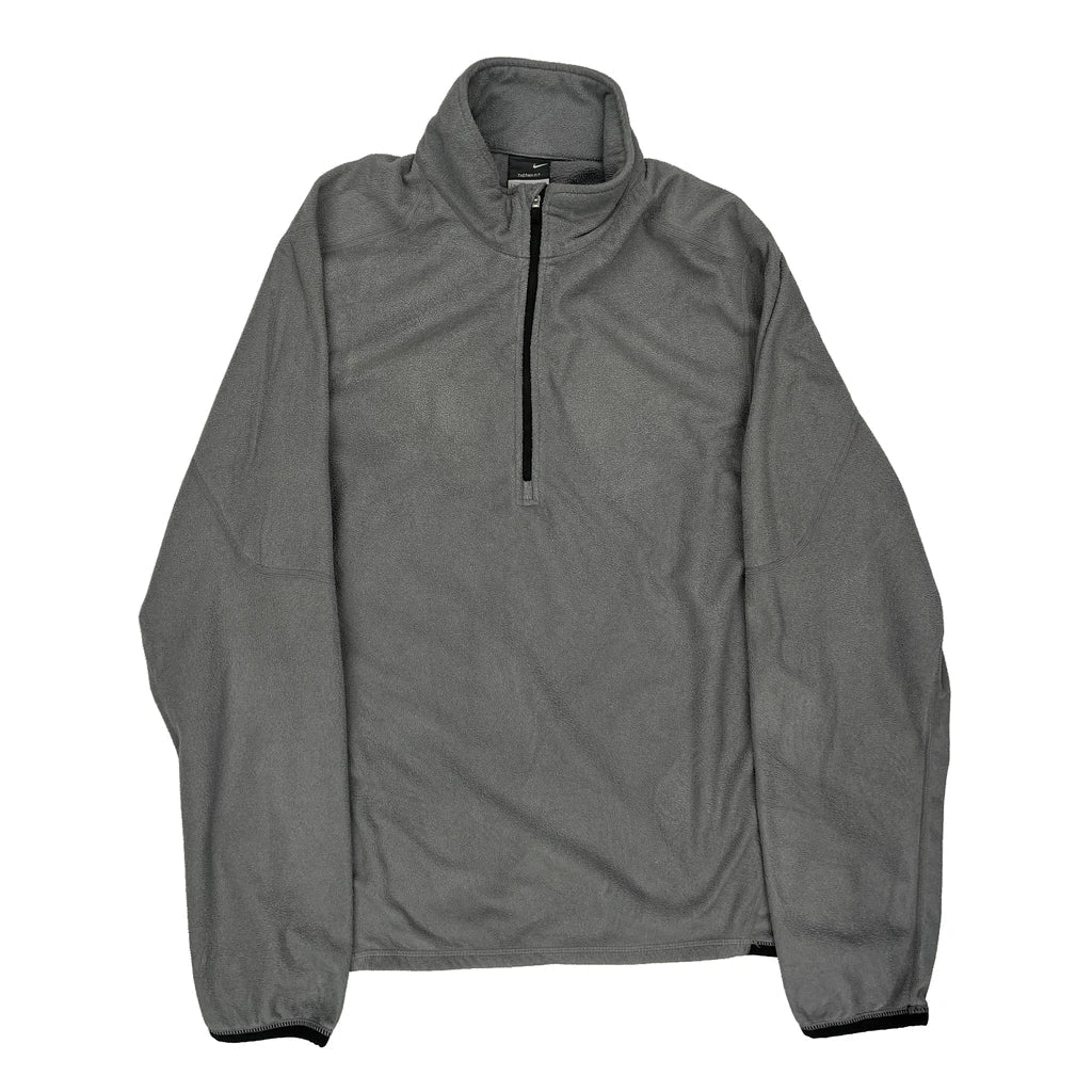 Buy Nike Fleece - Medium Grey Polyester Refurbished - $60.29 Nike Fleece - Medium Grey Polyester Refurbished - Thrifted (note: this is a term often used to describe second- refurbished available on Cerqular