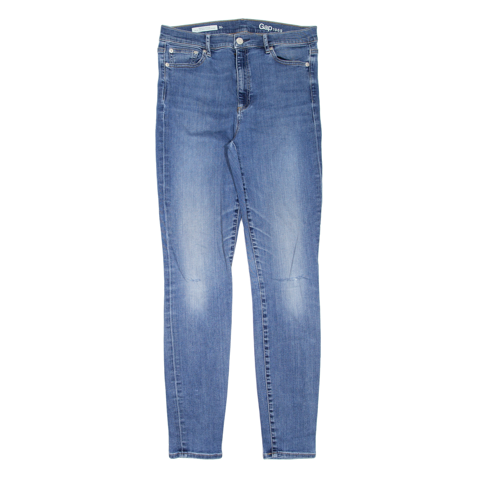 GAP High Rise Distressed Womens Jeans Blue Slim Skinny W30 L30 Refurbished - N/A refurbished available on Cerqular