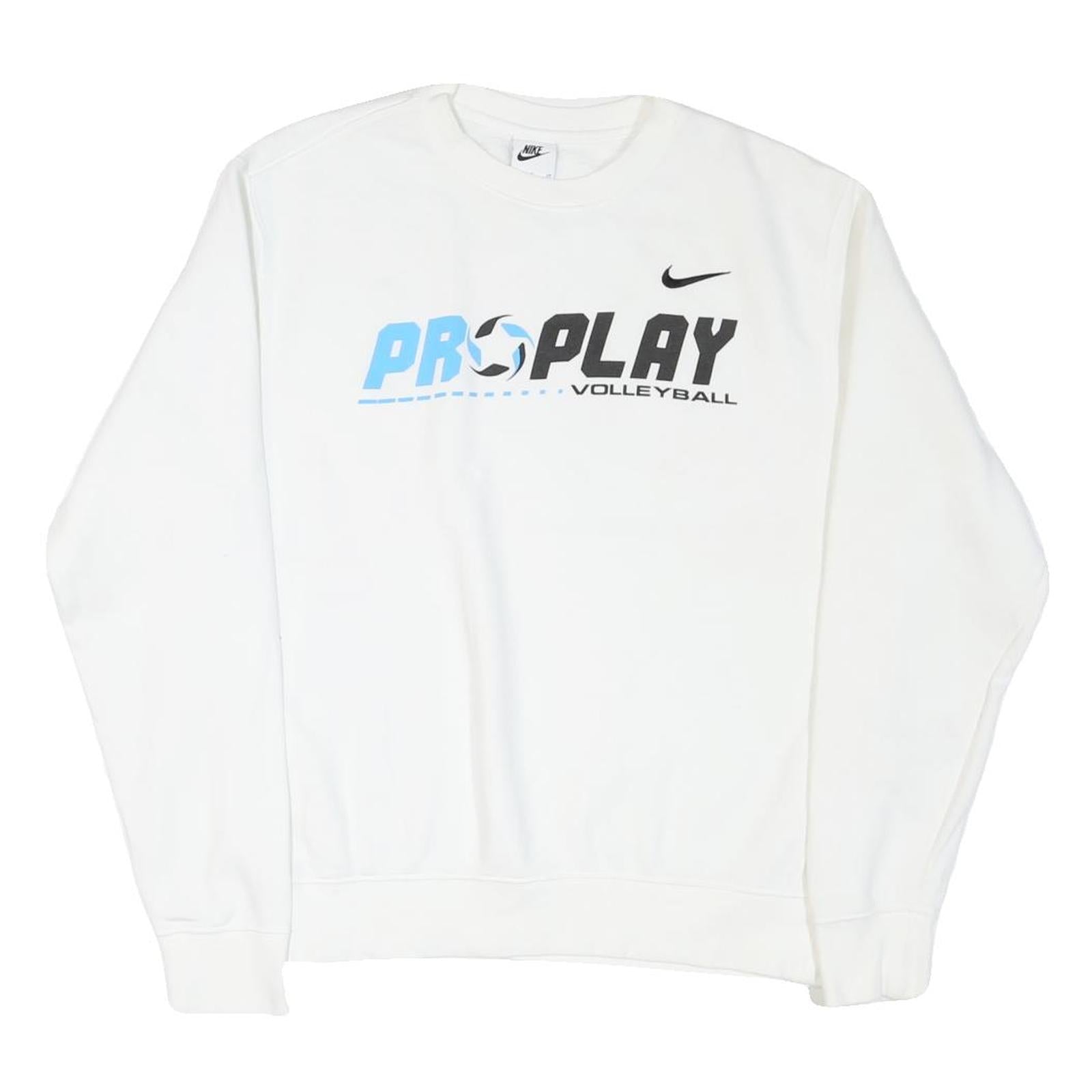 Buy NIKE Mens White Pro Play Volleyball Crew Neck S Cotton Blend Sweatshirt Refurbished - $41.59 NIKE Mens White Pro Play Volleyball Crew Neck S Cotton Blend Sweatshirt Refurbished - N/A refurbished available on Cerqular