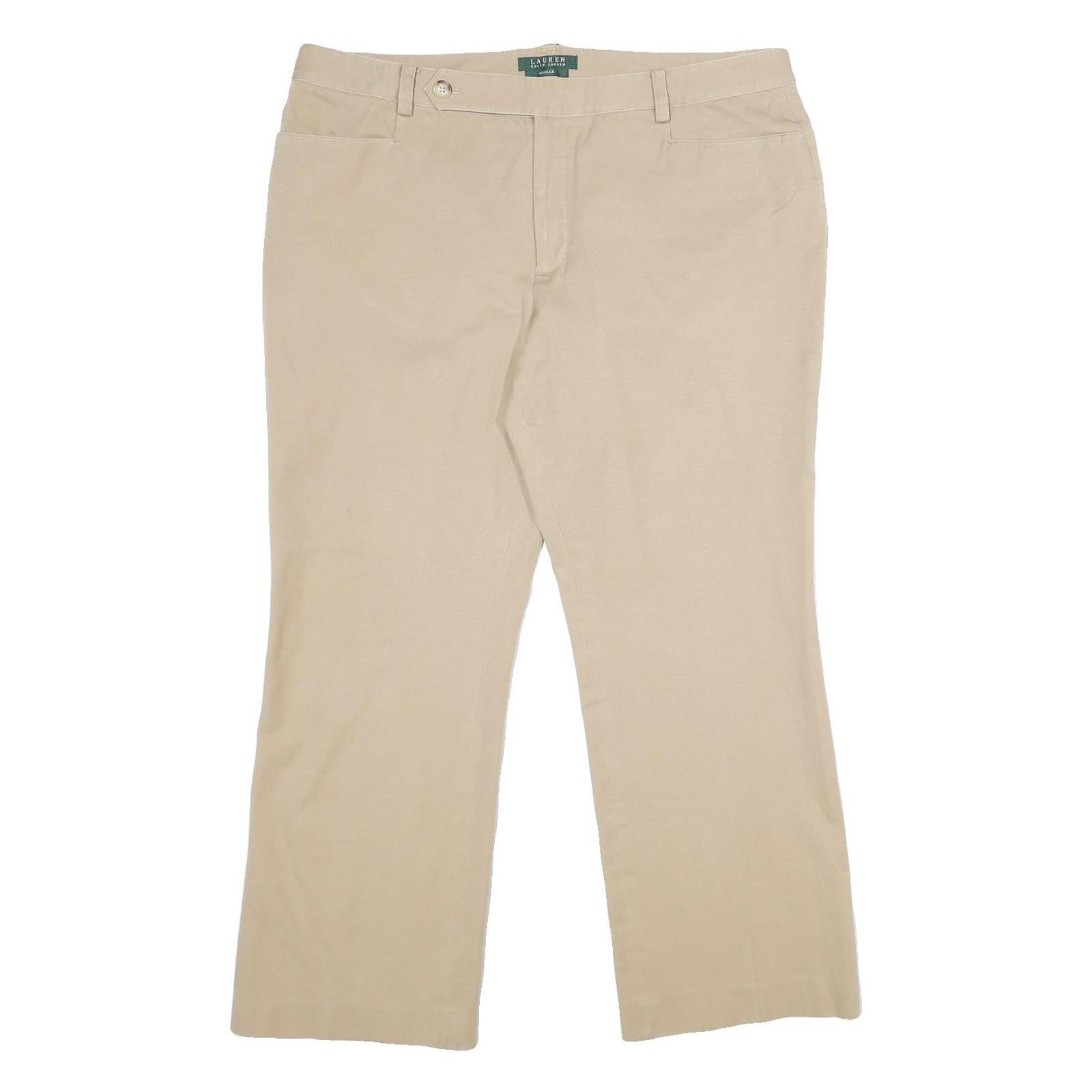 Buy LAUREN RALPH LAUREN Womens Beige Cotton Blend Relaxed Straight Trousers W38 L29 Refurbished - $41.59 LAUREN RALPH LAUREN Womens Beige Cotton Blend Relaxed Straight Trousers W38 L29 Refurbished - N/A refurbished available on Cerqular