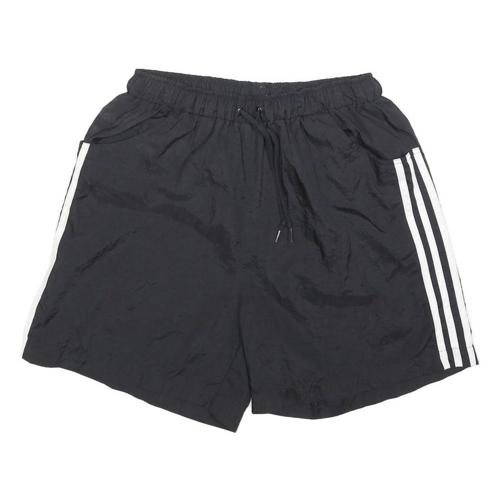 ADIDAS Mens Black Casual Shorts M W28 Polyester Drawstring Waist Refurbished - N/A refurbished available on Cerqular