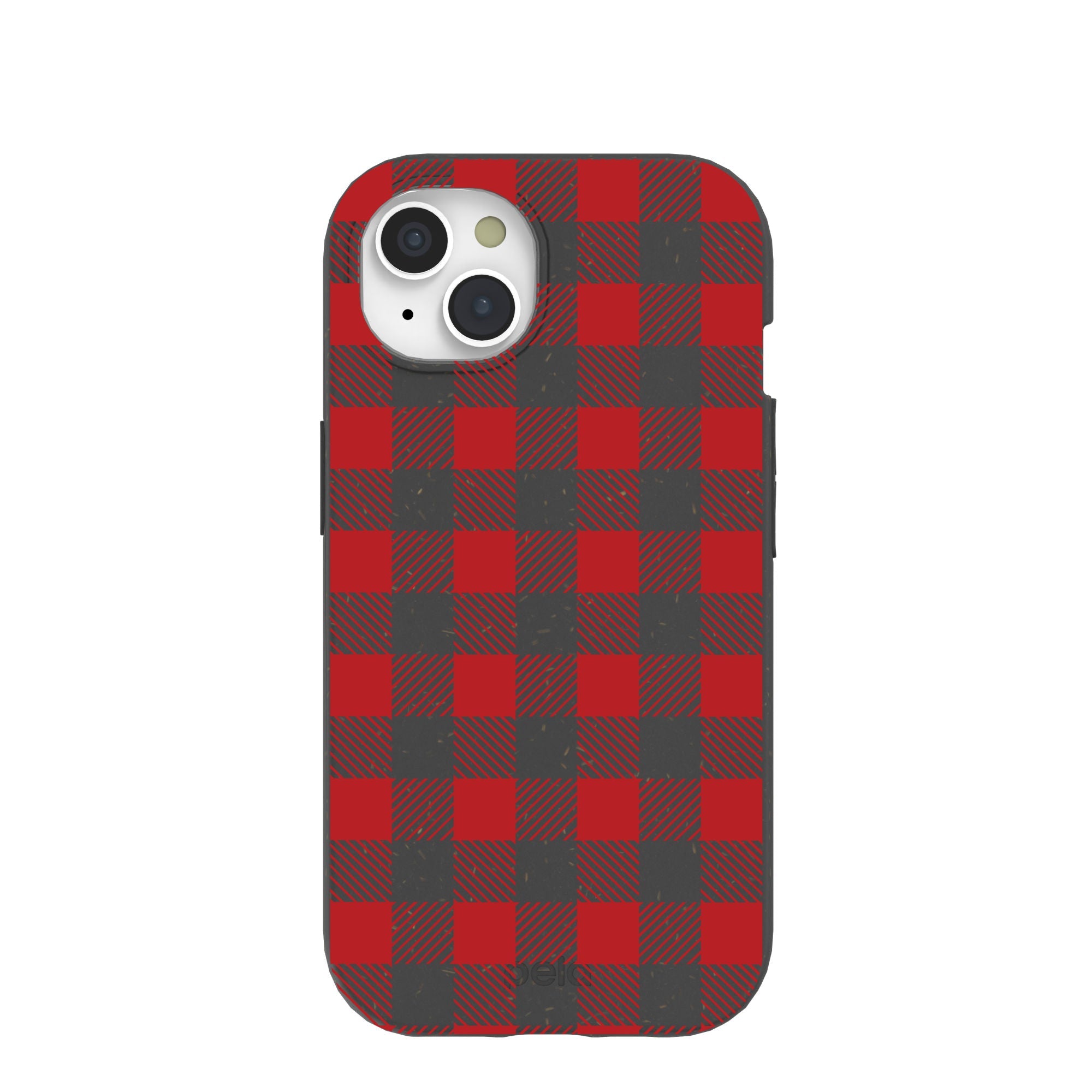 Black Flannel iPhone 15 Case Refurbished - Pela Case refurbished available on Cerqular