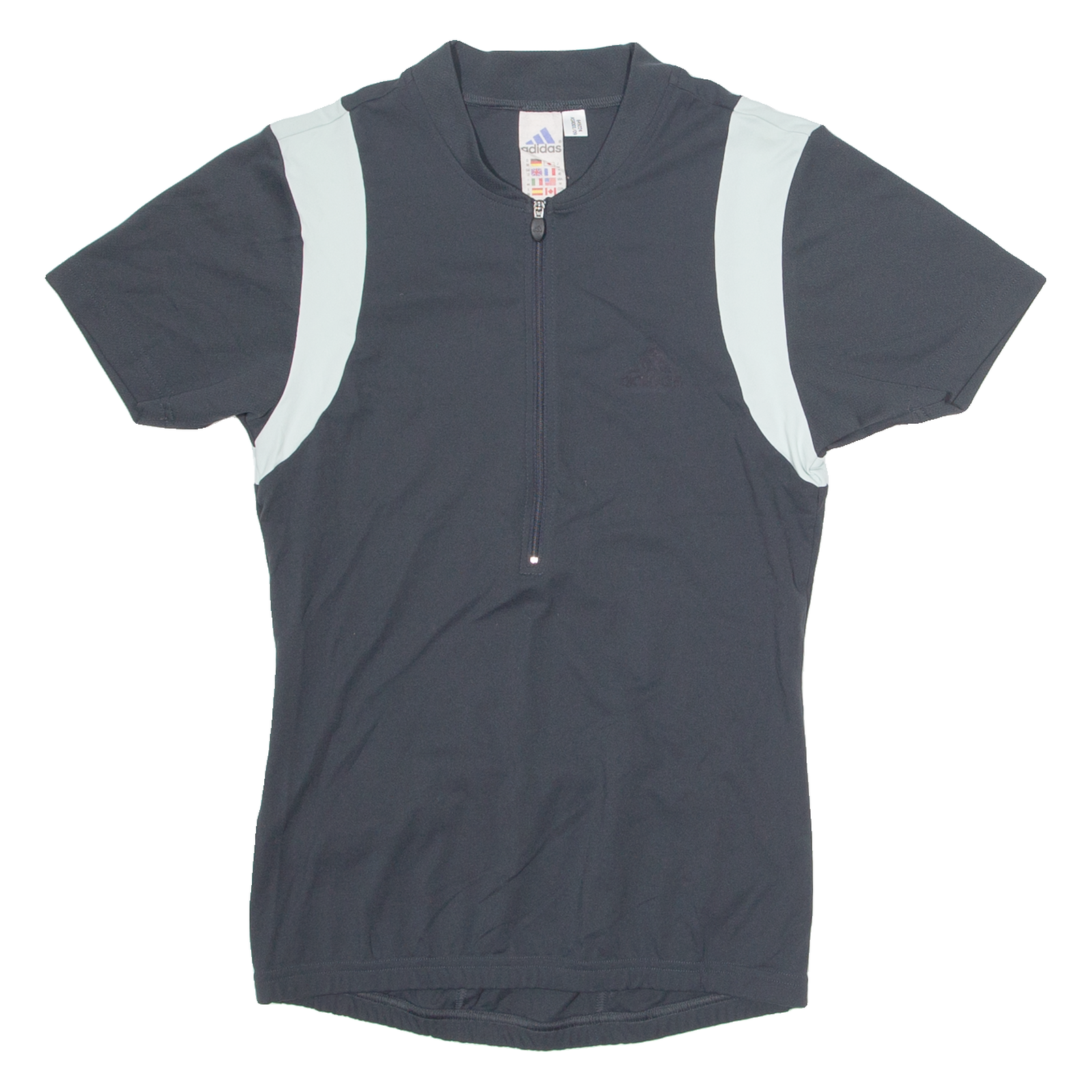 ADIDAS Cycling Womens Jersey Grey 1/4 Zip UK 12 Refurbished - N/A refurbished available on Cerqular