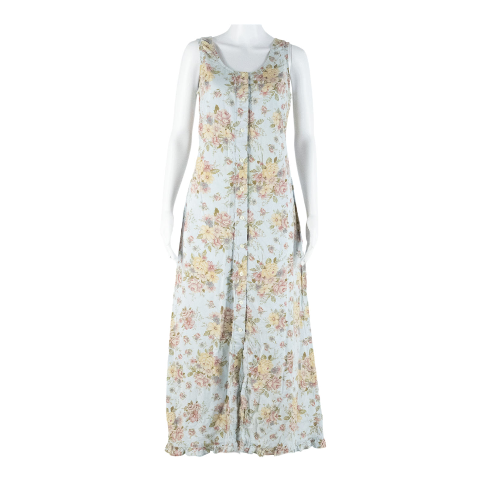 JONES NEW YORK Womens Tea Dress Blue Floral Sleeveless Long XS Refurbished - N/A refurbished available on Cerqular