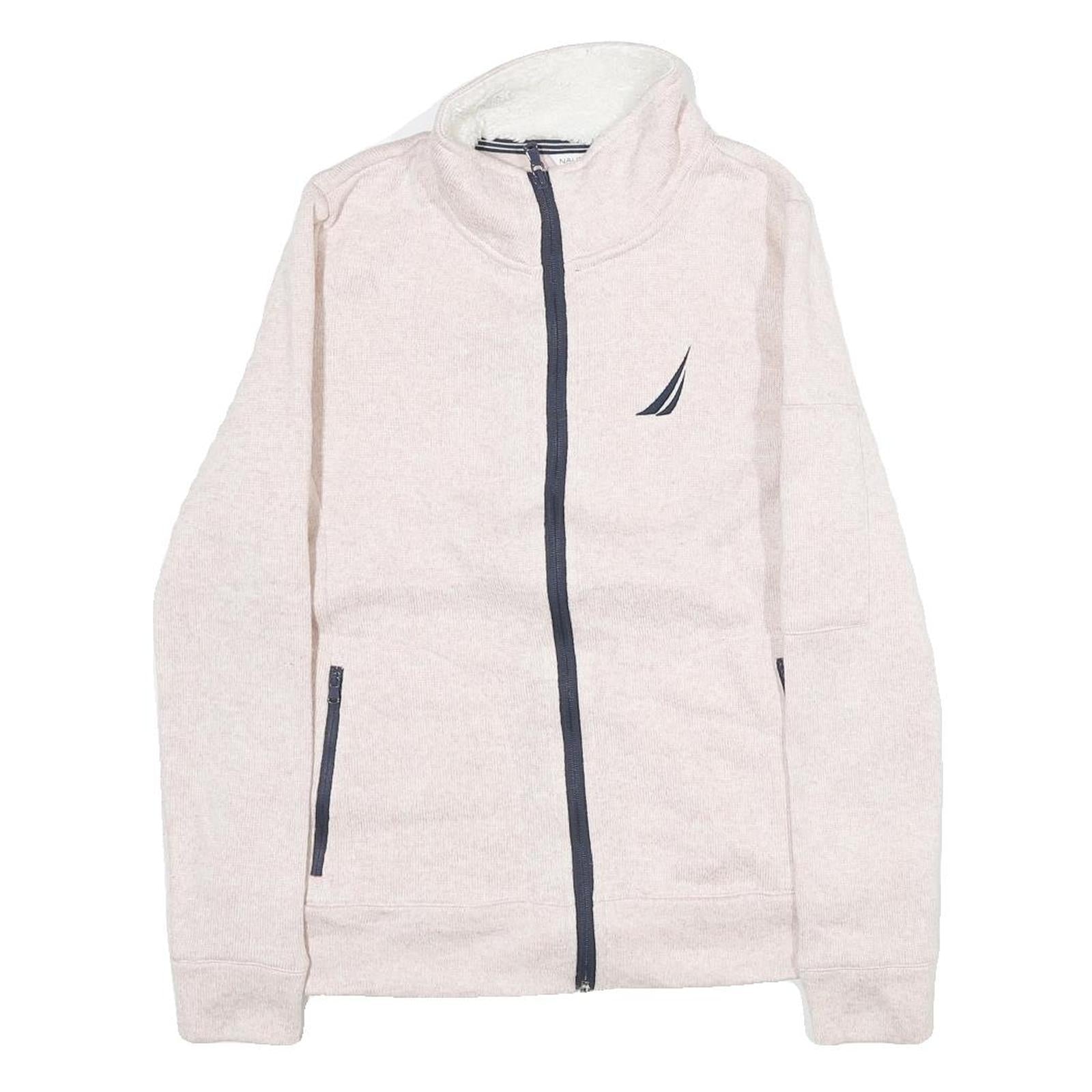 NAUTICA Womens Cream Zip Jacket S Cotton Plain Long Sleeve Casual Lightweight Refurbished - N/A refurbished available on Cerqular