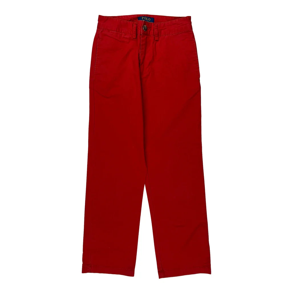 Age 7 Polo By Ralph Lauren Chinos - Small Red Cotton Refurbished - Thrifted (note: this is a term often used to describe second- refurbished available on Cerqular